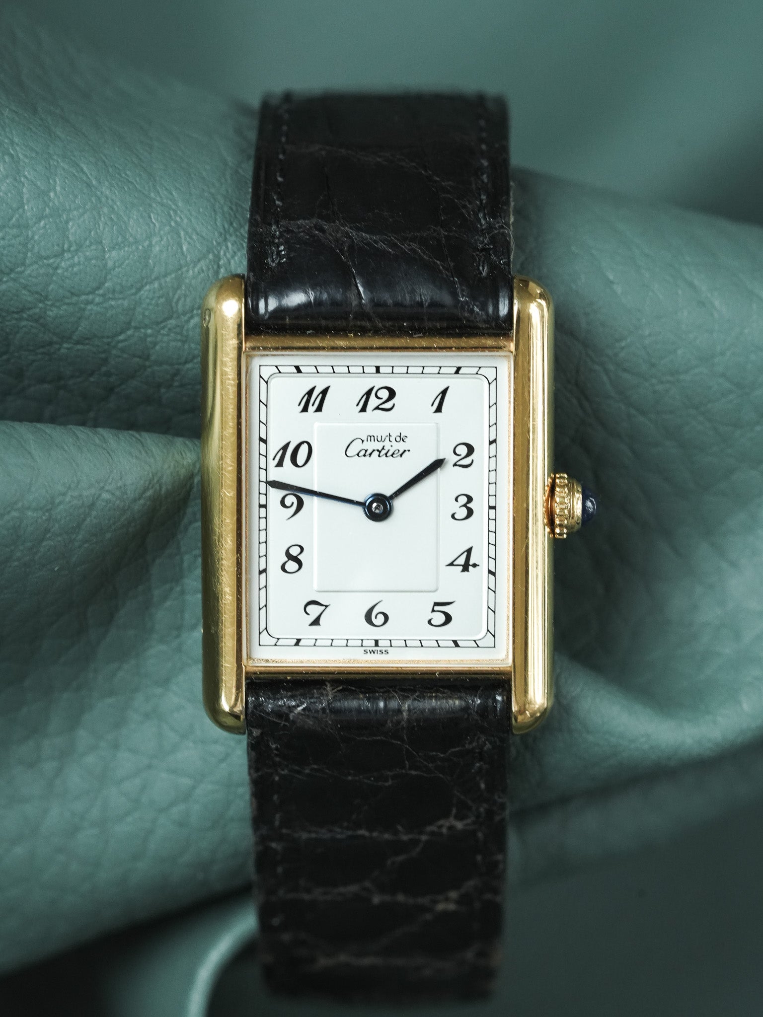 Montre Cartier Must de Cartier Tank - Vermeil Cadran "Stepped" (Années 1980)