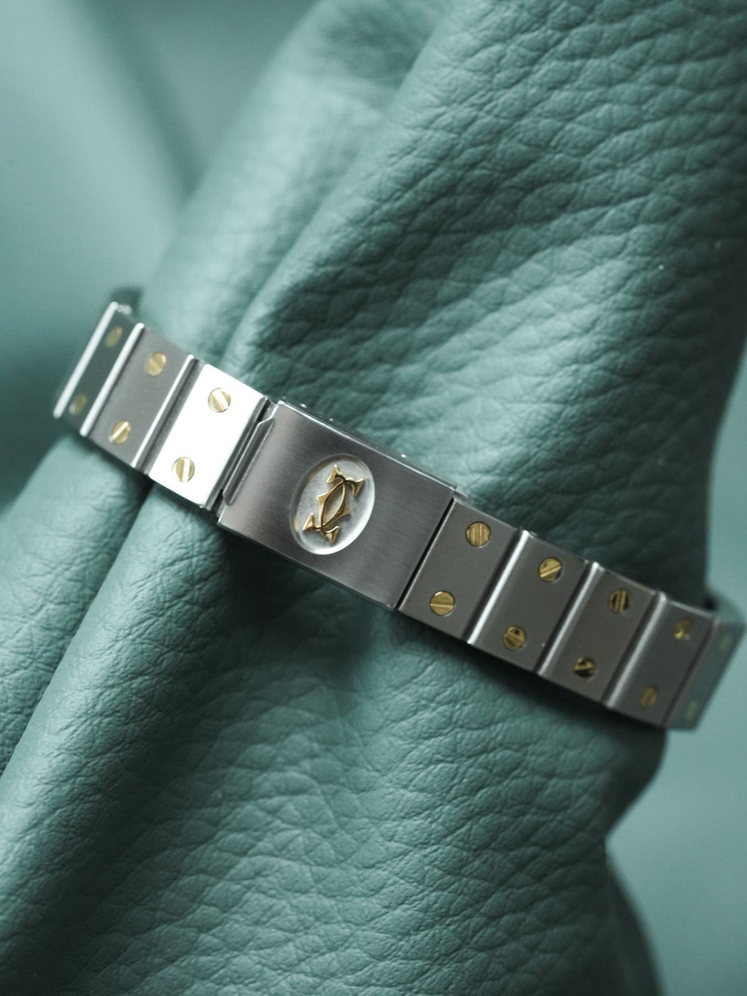 Montre Cartier Santos Vintage - Octogonale 24mm Acier Or Automatique Femme (Années 1980)