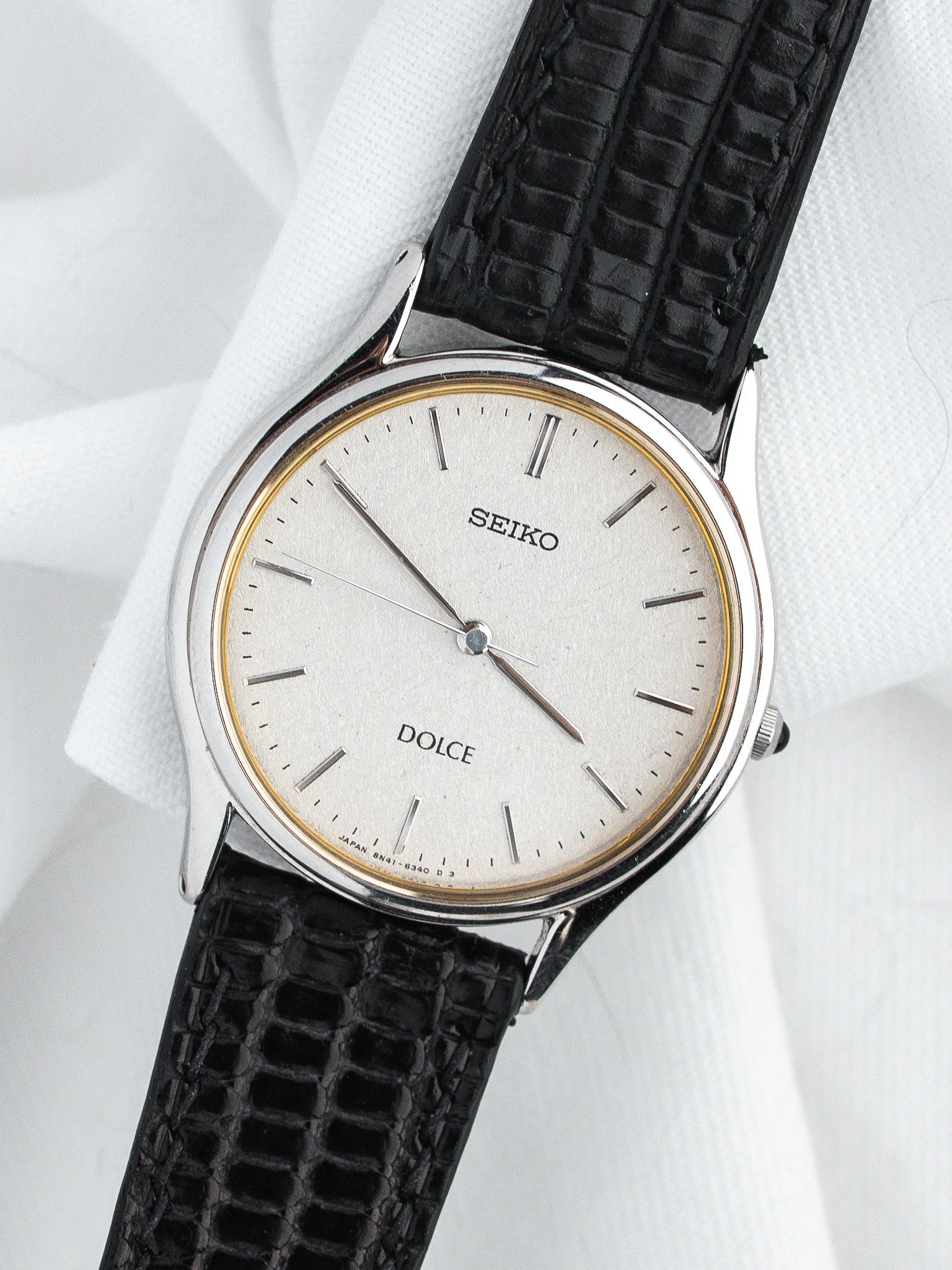 ساعة Seiko فينتاج Dolce 8N41-6340 — ميناء فضي (1990s)