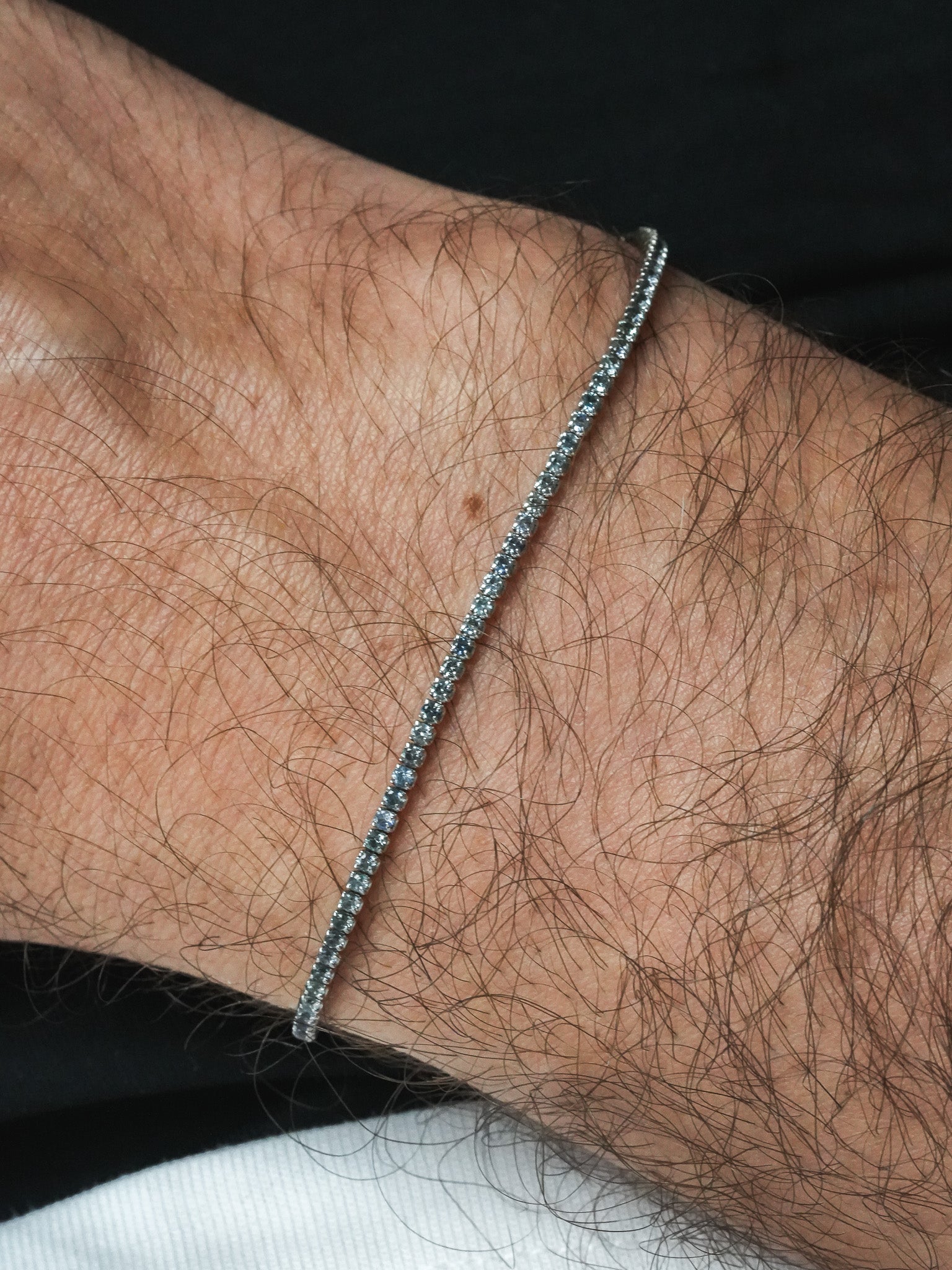 Bracelet Tennis Valérian Argent 925 & Saphir - Petit Modèle - Atelier Victor