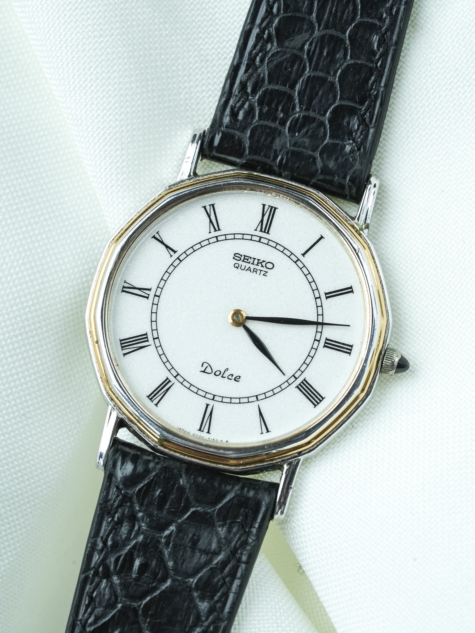 Montre Seiko Dolce Vintage - Octogonale Index Romain Cadran Blanc (1981) - Atelier Victor