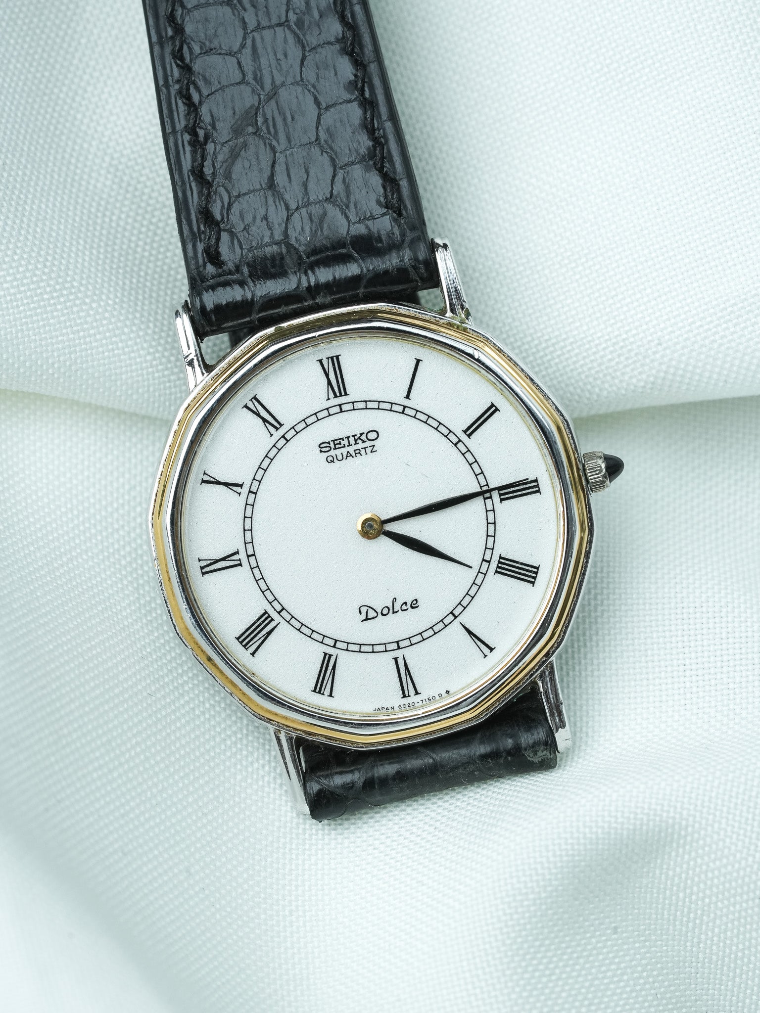 Montre Seiko Dolce Vintage - Octogonale Index Romain Cadran Blanc (1981) - Atelier Victor