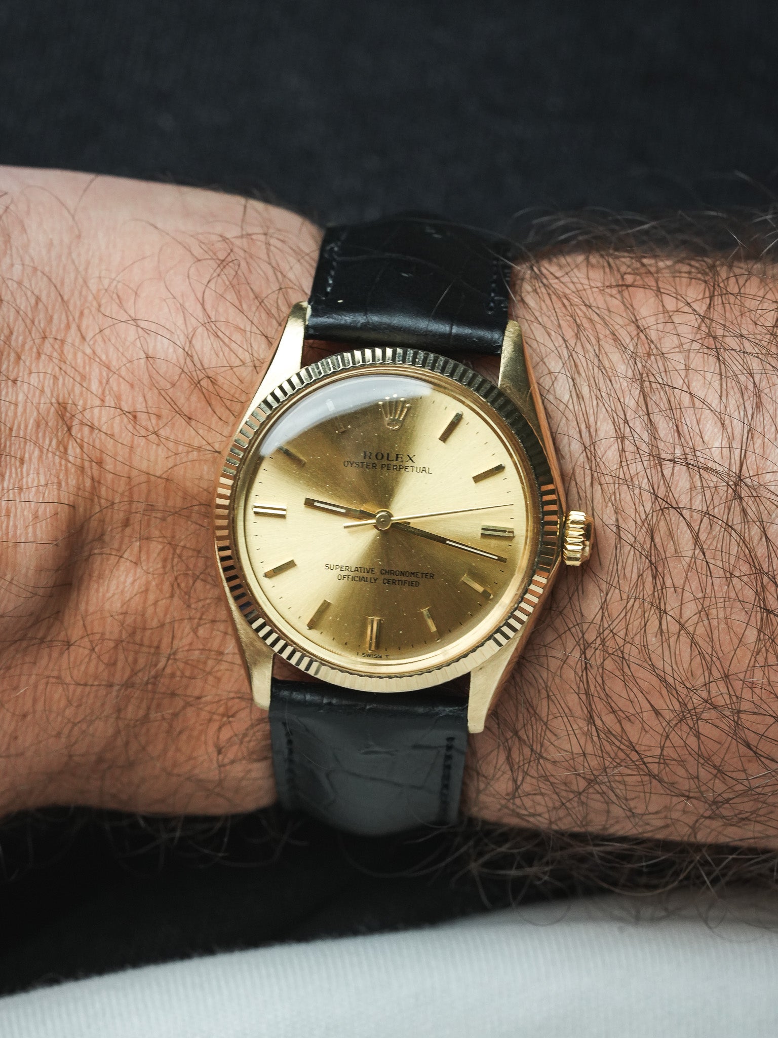 Montre Rolex Oyster 1005 Vintage - 34mm or jaune (1963) - Atelier Victor