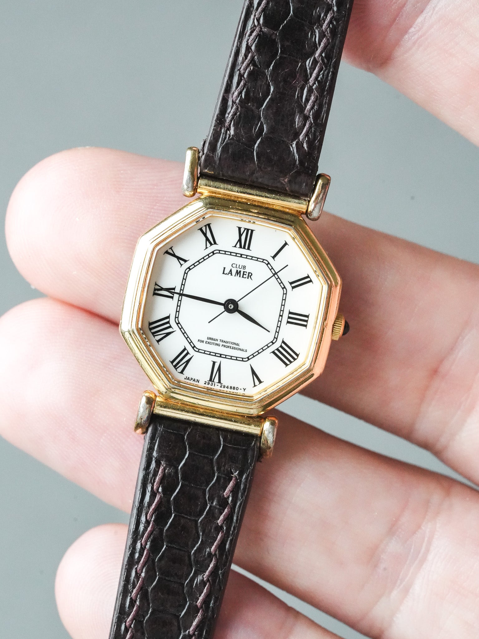 Montre Citizen Club La Mer Vintage - Mini Octogonale Plaqué or (1991) - Atelier Victor