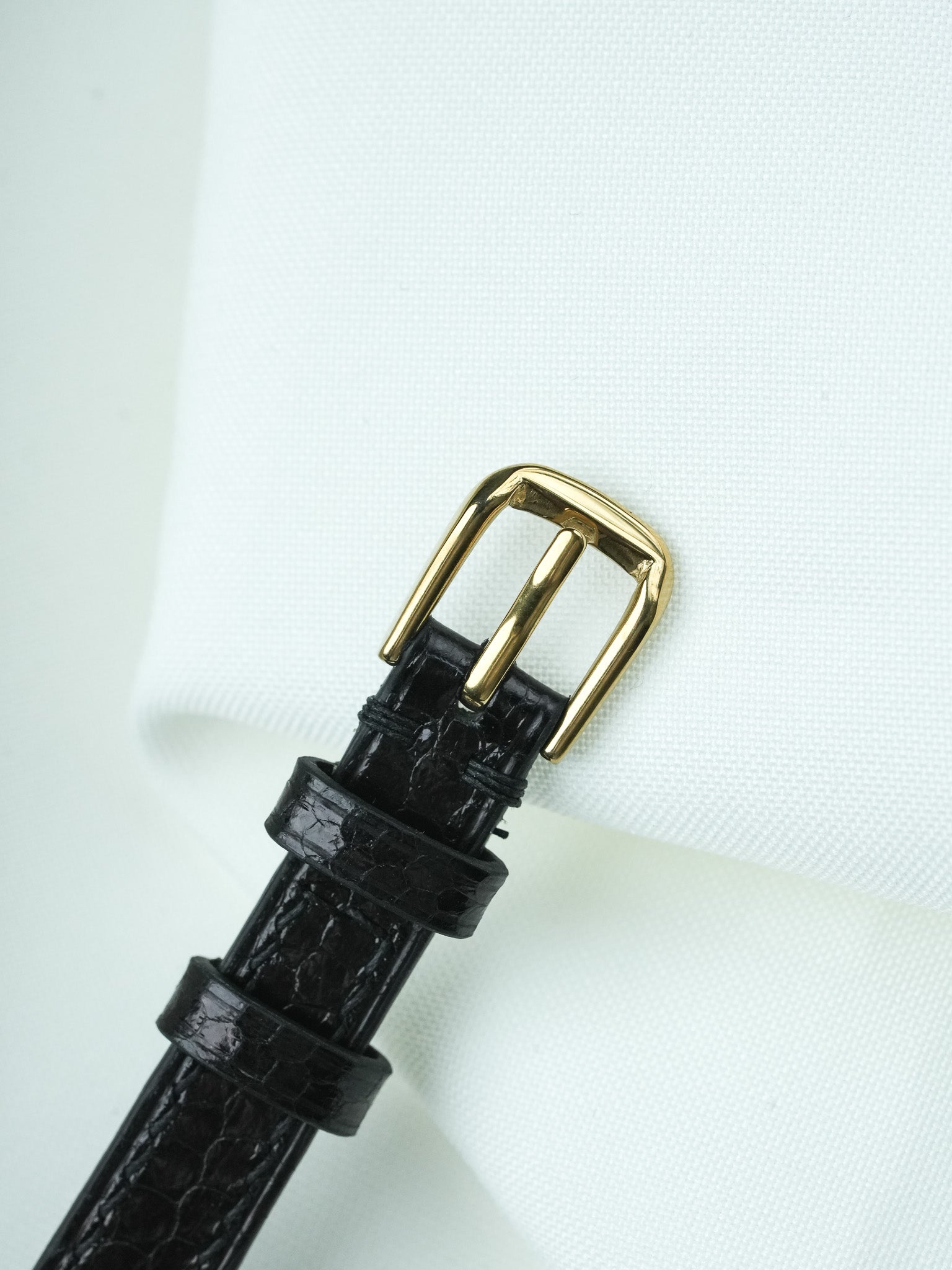 Montre Seiko Vintage - Tank "Dual Time" Plaqué or Noir (1994) - Atelier Victor