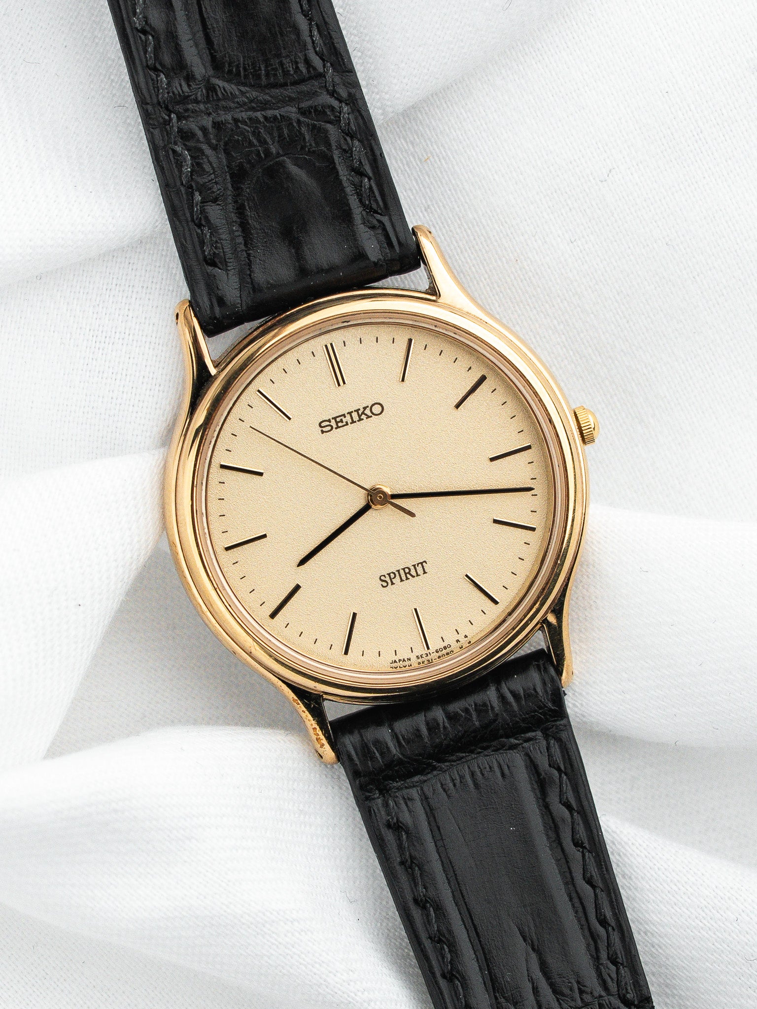 Seiko Vintage Spirit Watch 5E31-6040 — 镀金 (1988)