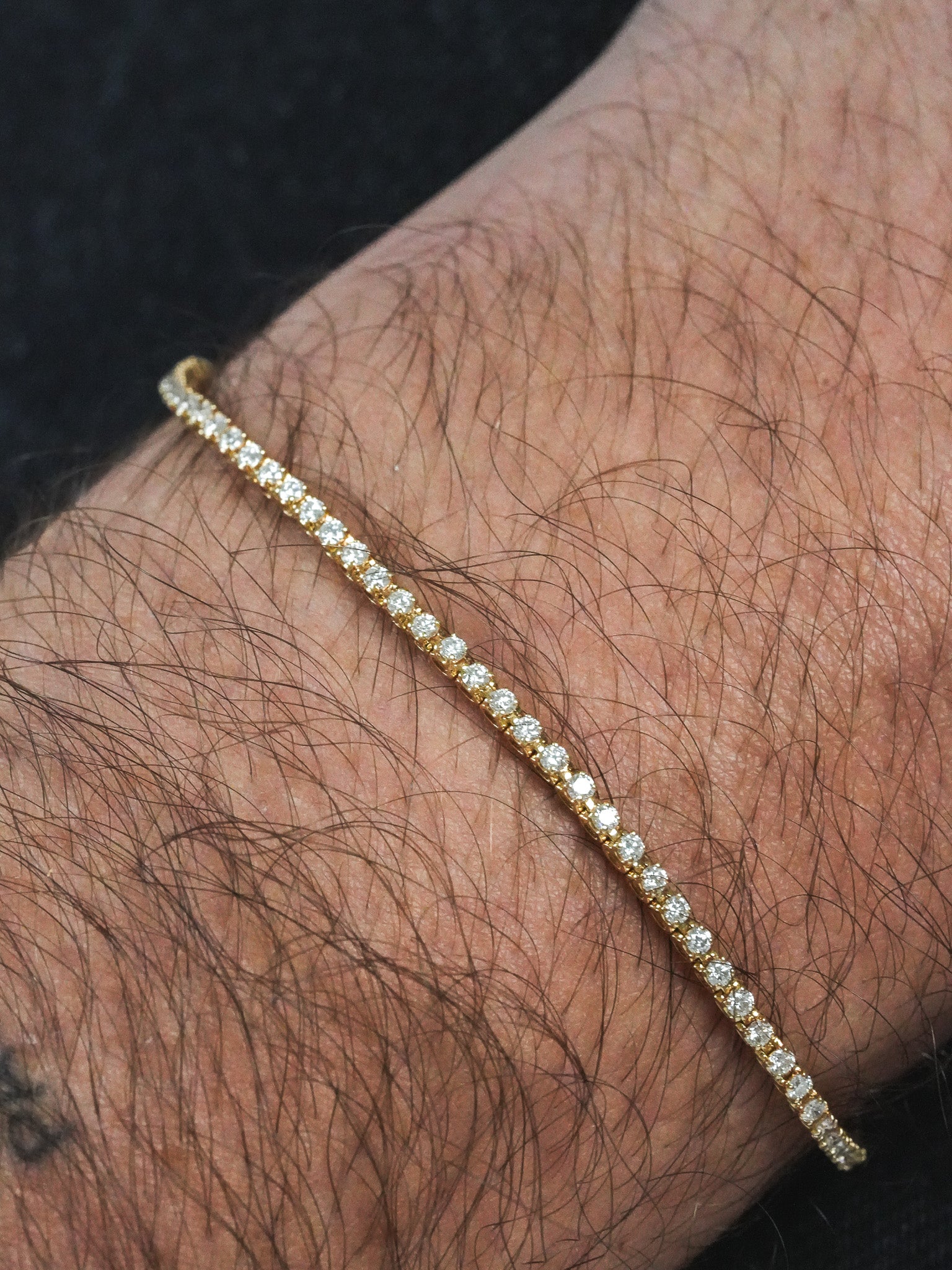 Bracelet Tennis Marcel - Diamant & Or Jaune - Moyen Modèle