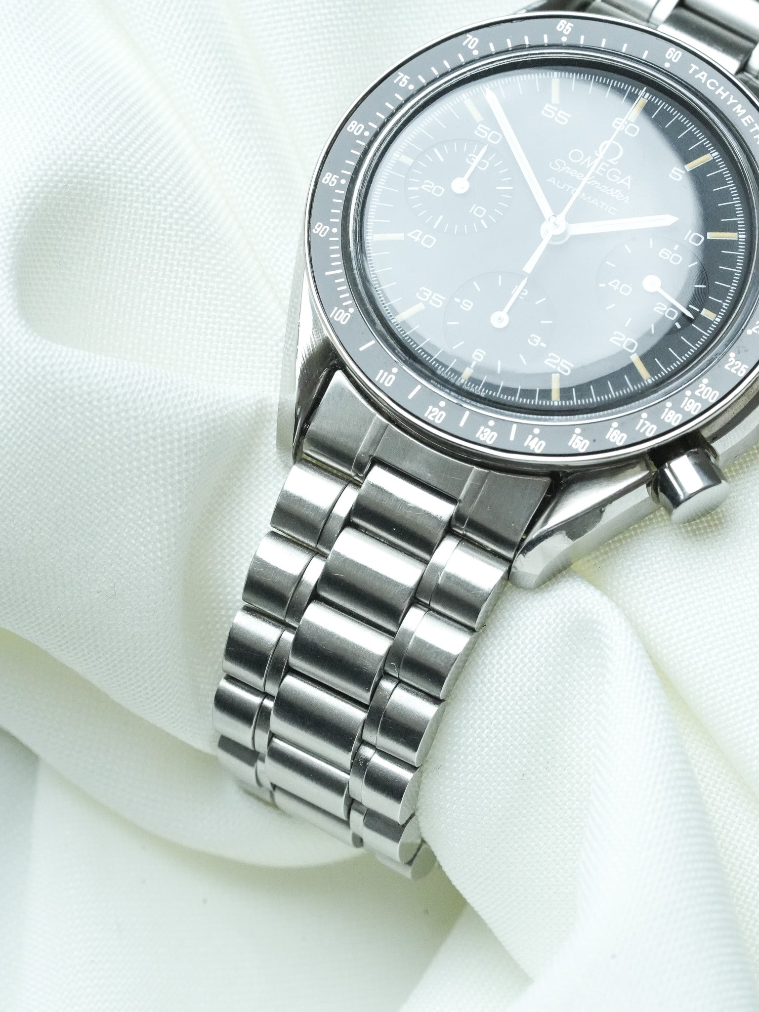 Montre Omega Speedmaster Reduced 3510.50 - Acier Brossé Index Tritium (Vintage 1991) - Atelier Victor
