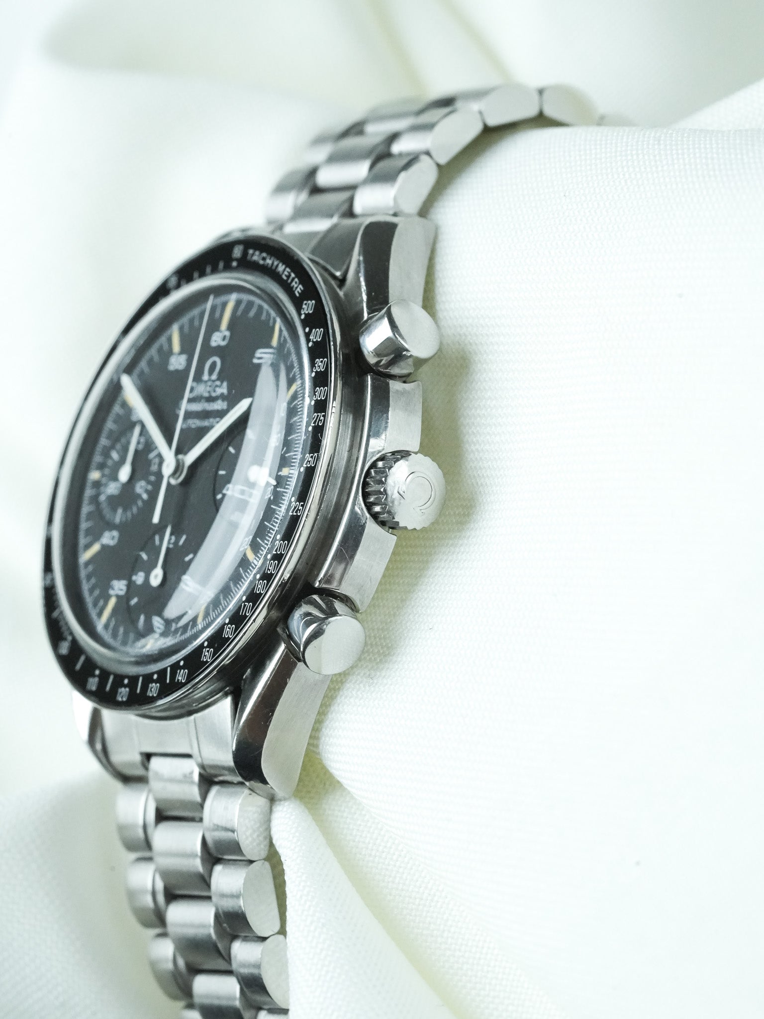 Montre Omega Speedmaster Reduced 3510.50 - Acier Brossé Index Tritium (Vintage 1991) - Atelier Victor