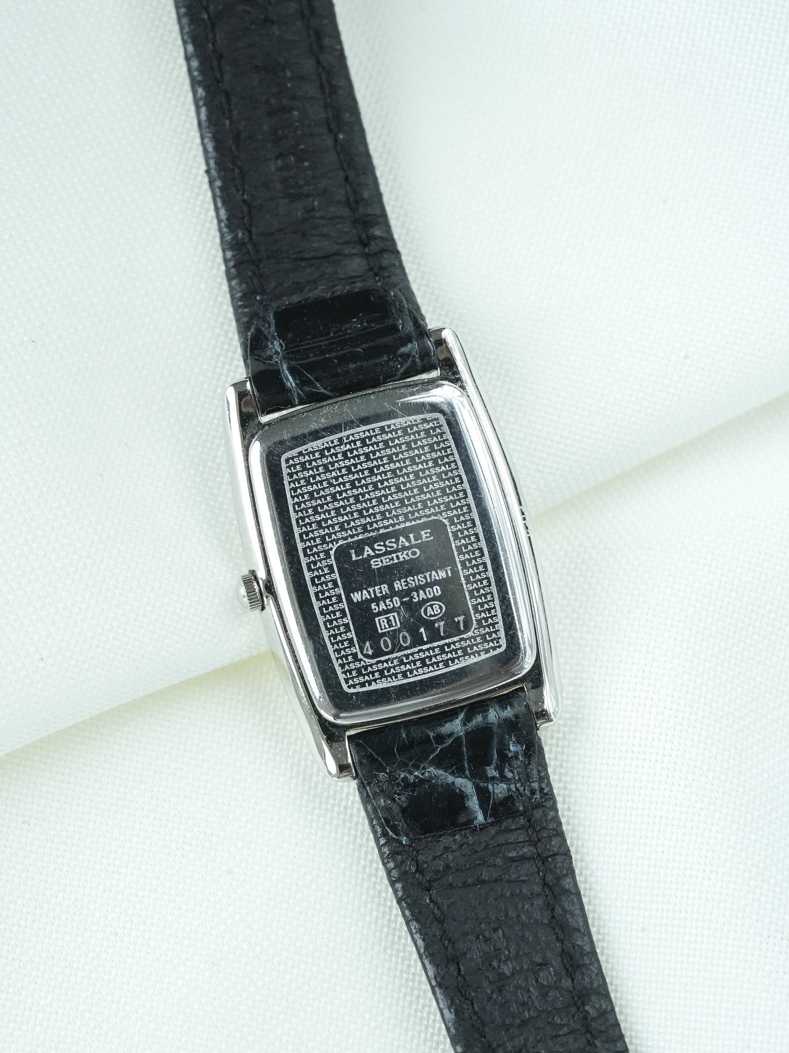 Reloj Seiko Lassale 复古 - Mini Tonneau Acero Índices Azules (1984)