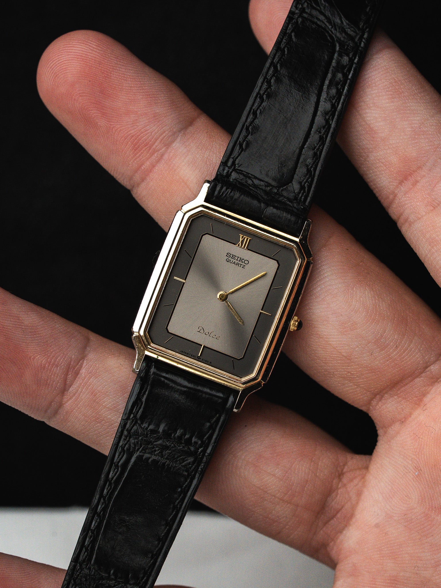 Montre Seiko Dolce 9520-5140 — Extra-plate Plaqué Or Bi-ton (1984)