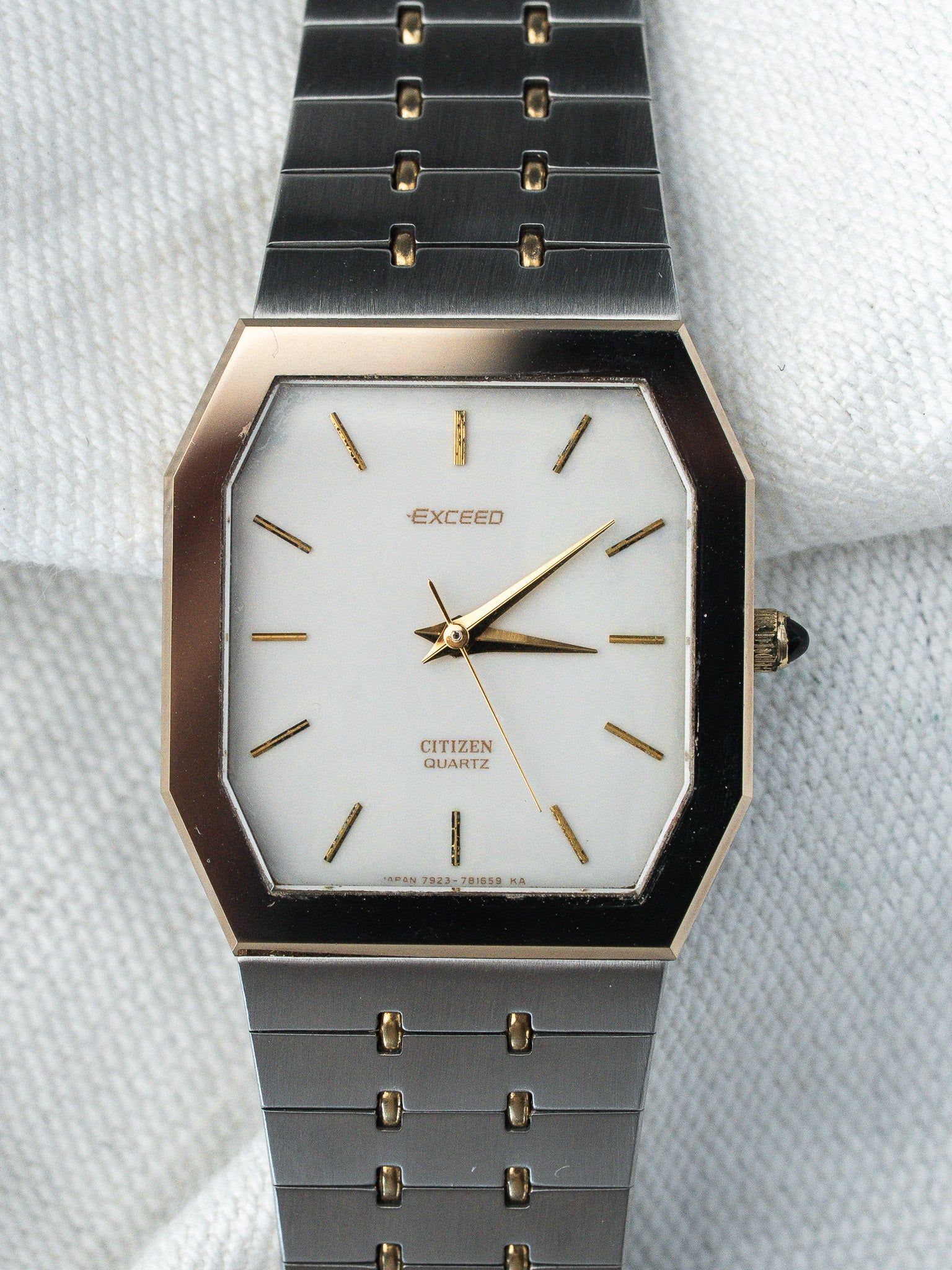 Montre Citizen Exceed Vintage - Acier Or Octogonale Allongée (1991)