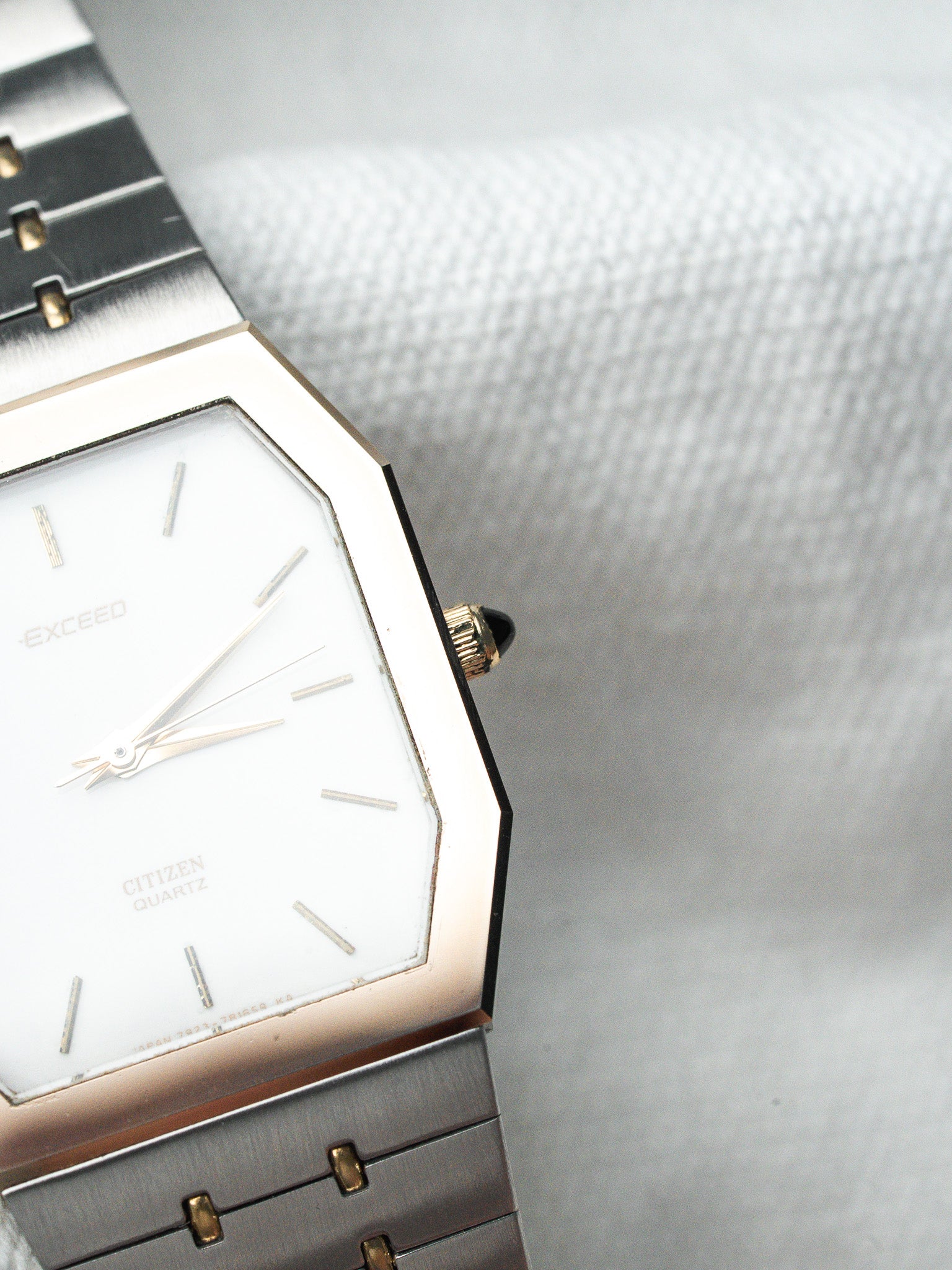 Montre Citizen Exceed Vintage - Acier Or Octogonale Allongée (1991)