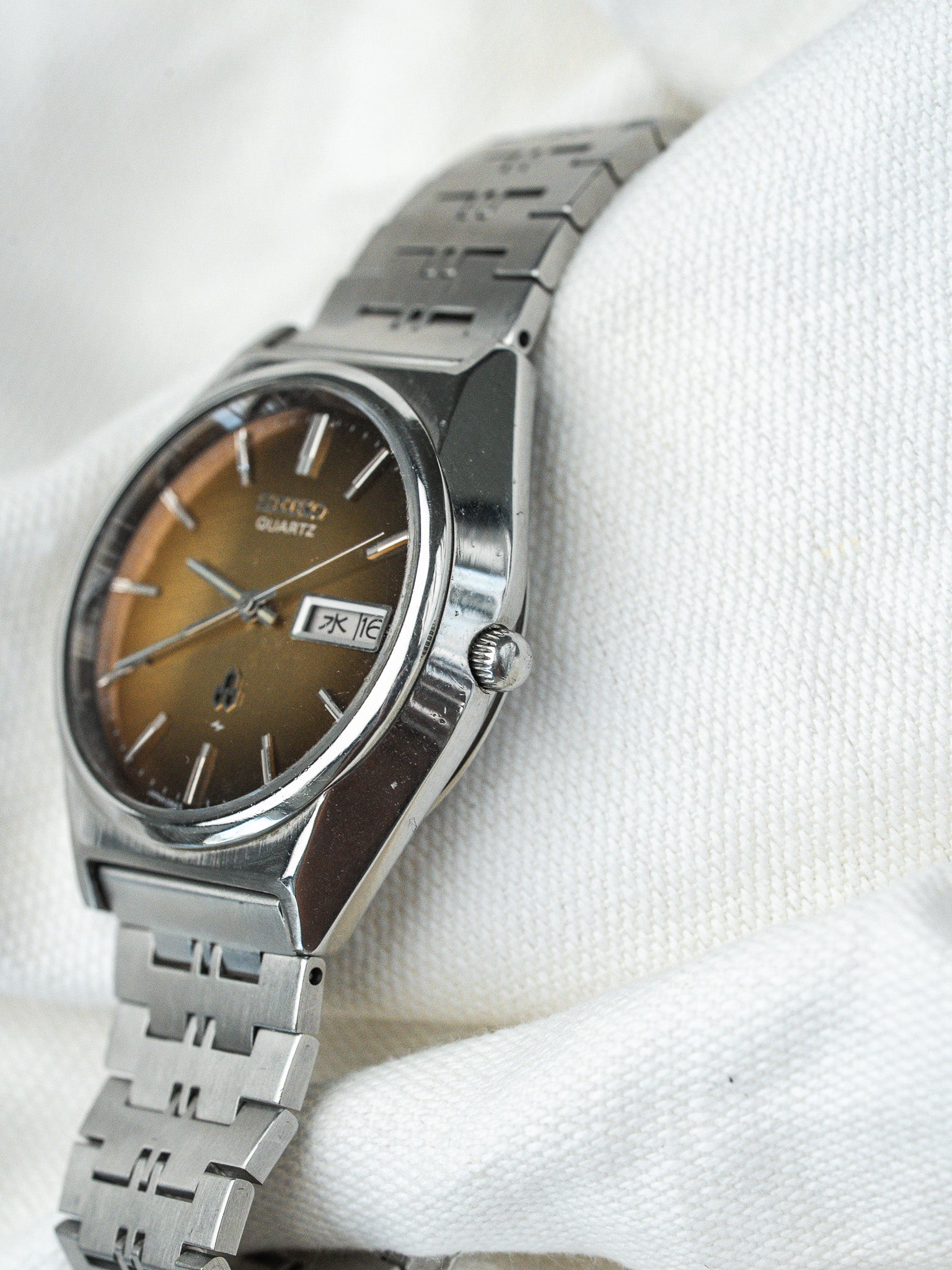 ساعة Seiko فينتاج - بني مشمس كانجي 0843-8080 (1976)