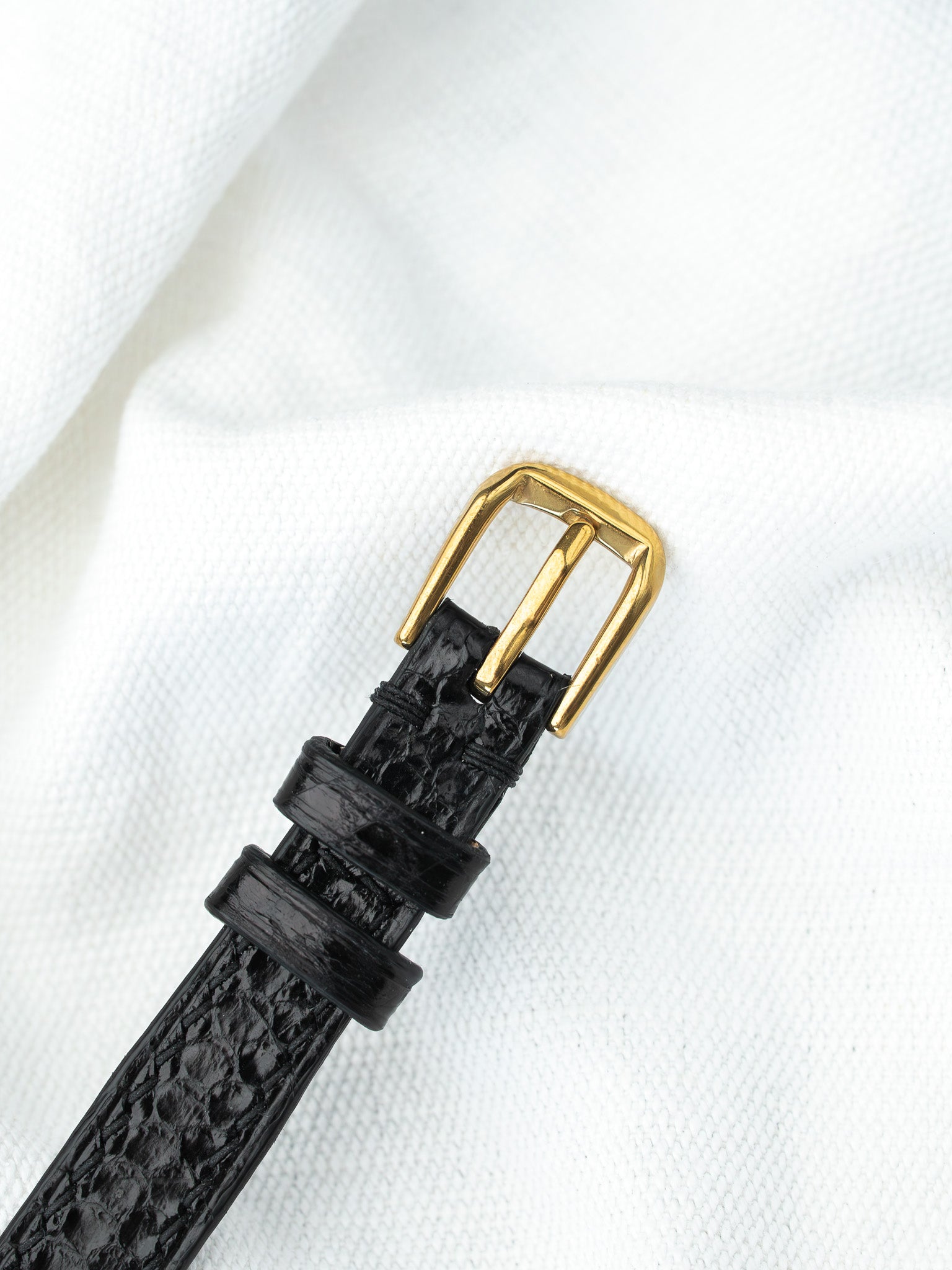 Montre Seiko Dual Time Vintage Or — Double Affichage Tonneau Cuir Noir (2005)