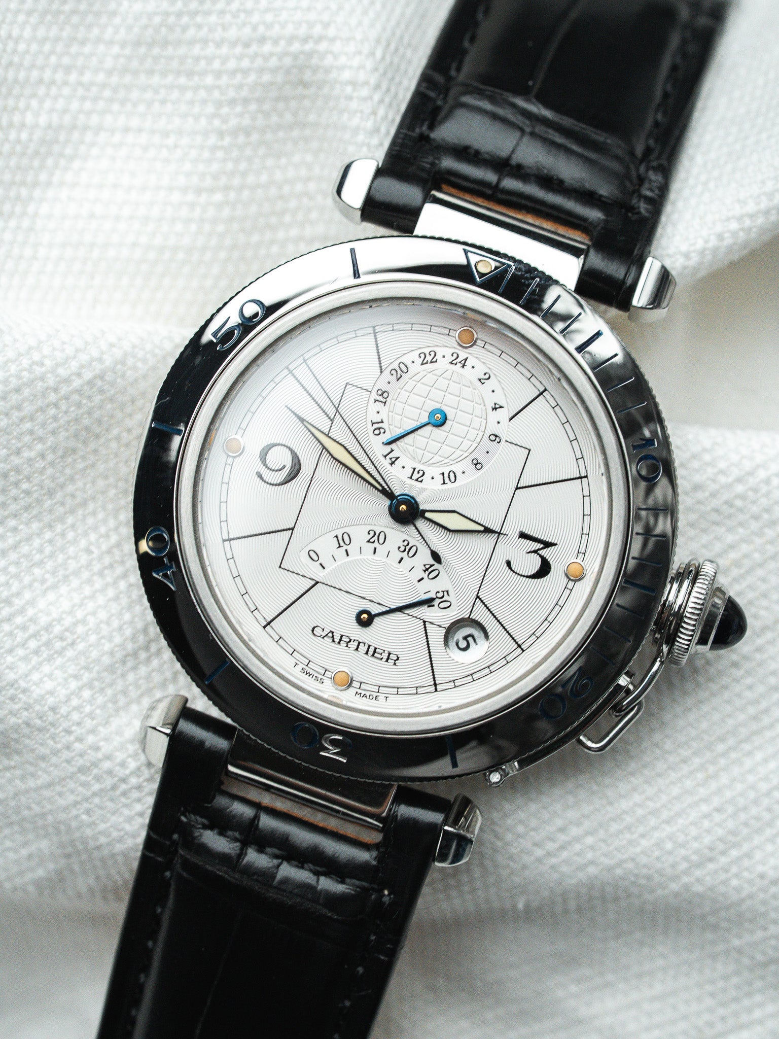 Orologio Cartier Pasha Power Reserve 2388 — Acciaio 39mm Full Set (1999)