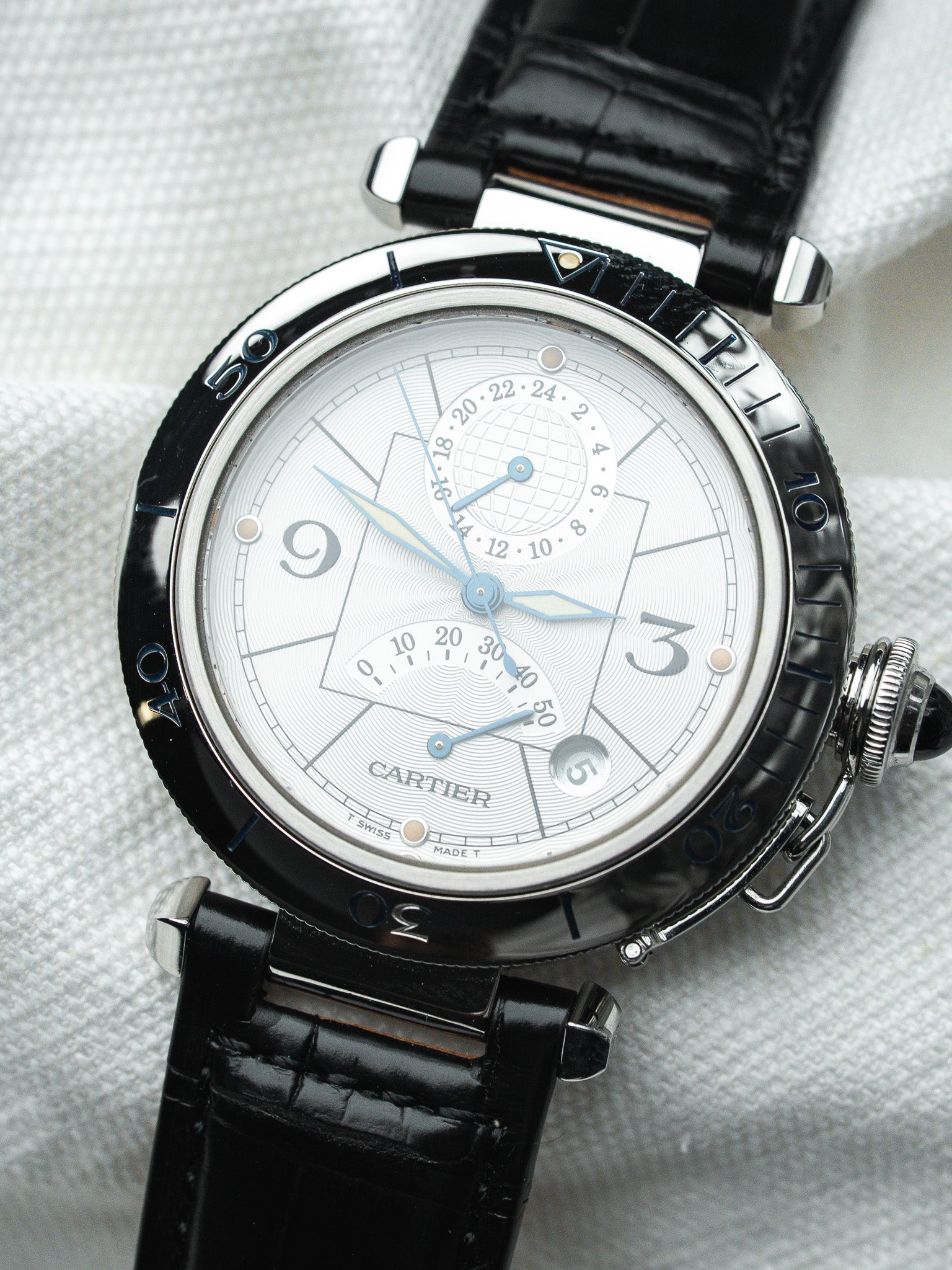Orologio Cartier Pasha Power Reserve 2388 — Acciaio 39mm Full Set (1999)