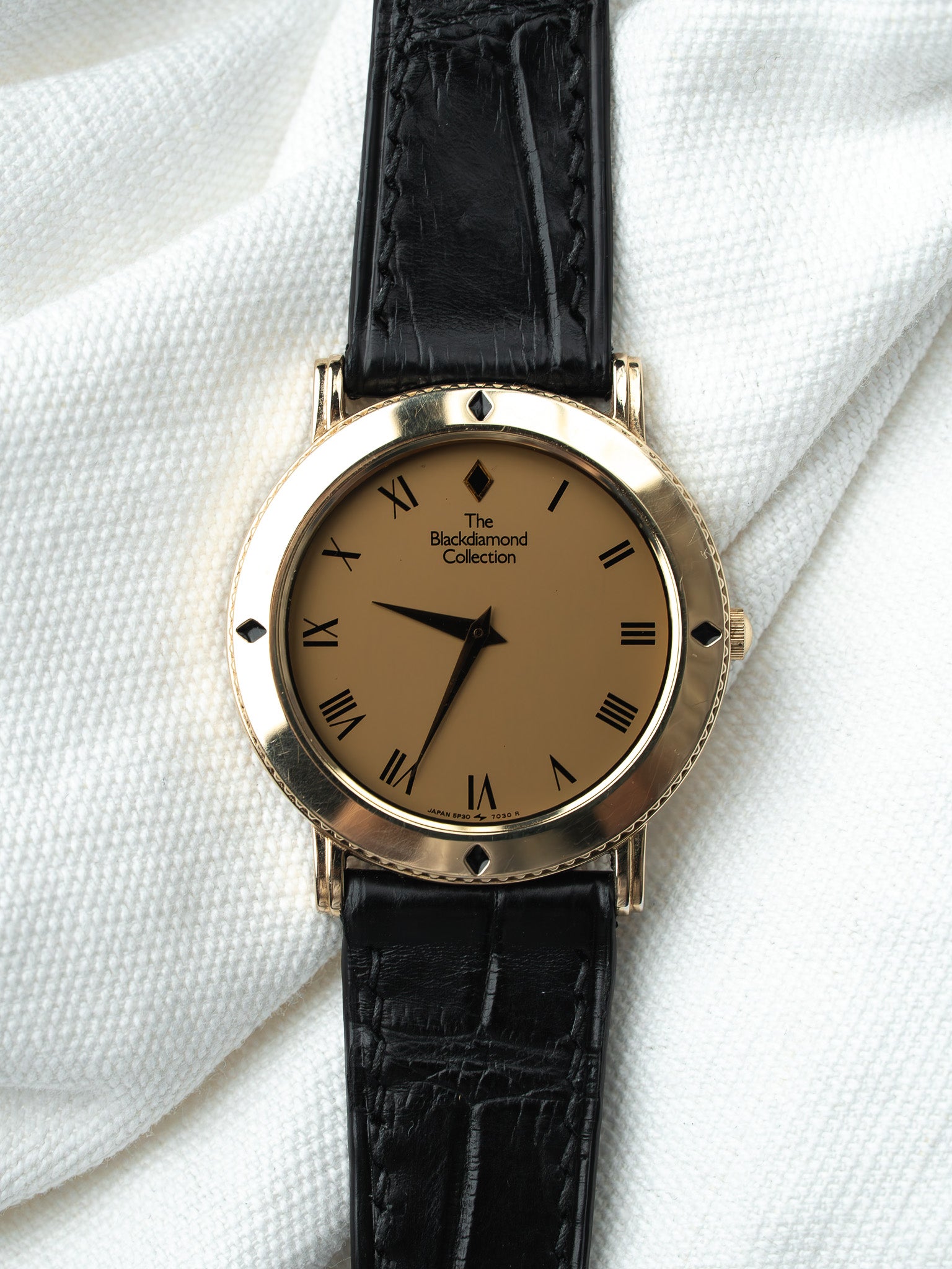 Vintage Seiko The Blackdiamond Collection Watch - Gold-Plated Concealed Dial (1999)