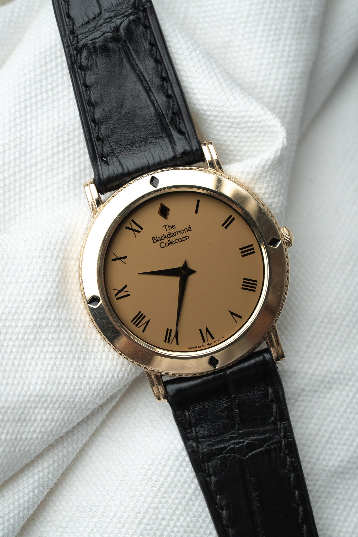 Vintage Seiko The Blackdiamond Collection Watch - Gold-Plated Concealed Dial (1999)