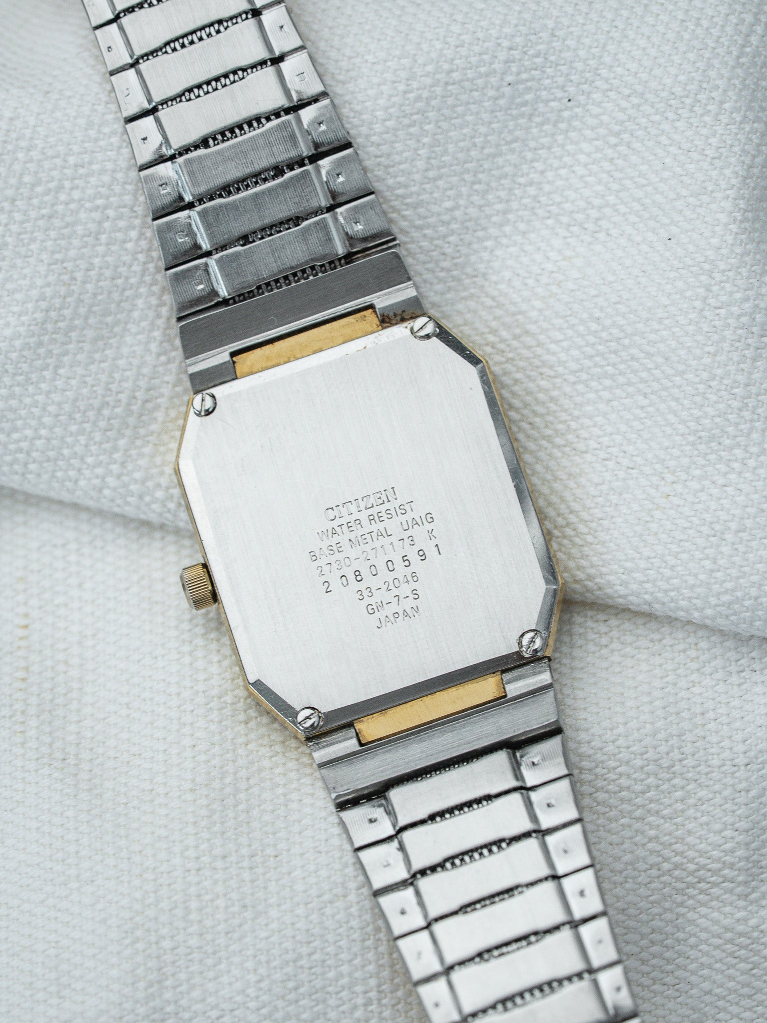 Vintage Citizen Exceed Watch — Rectangular Gray Dial (1982)