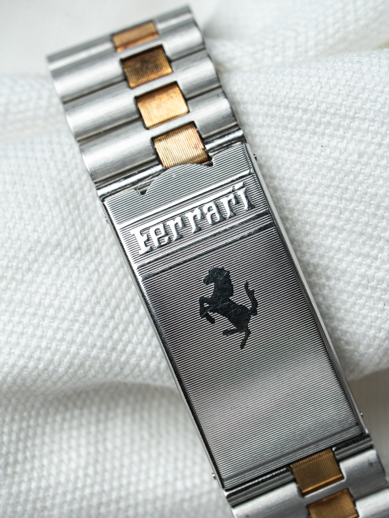 Vintage Ferrari Formula by Cartier Two-Tone — Red Dial (1980s)