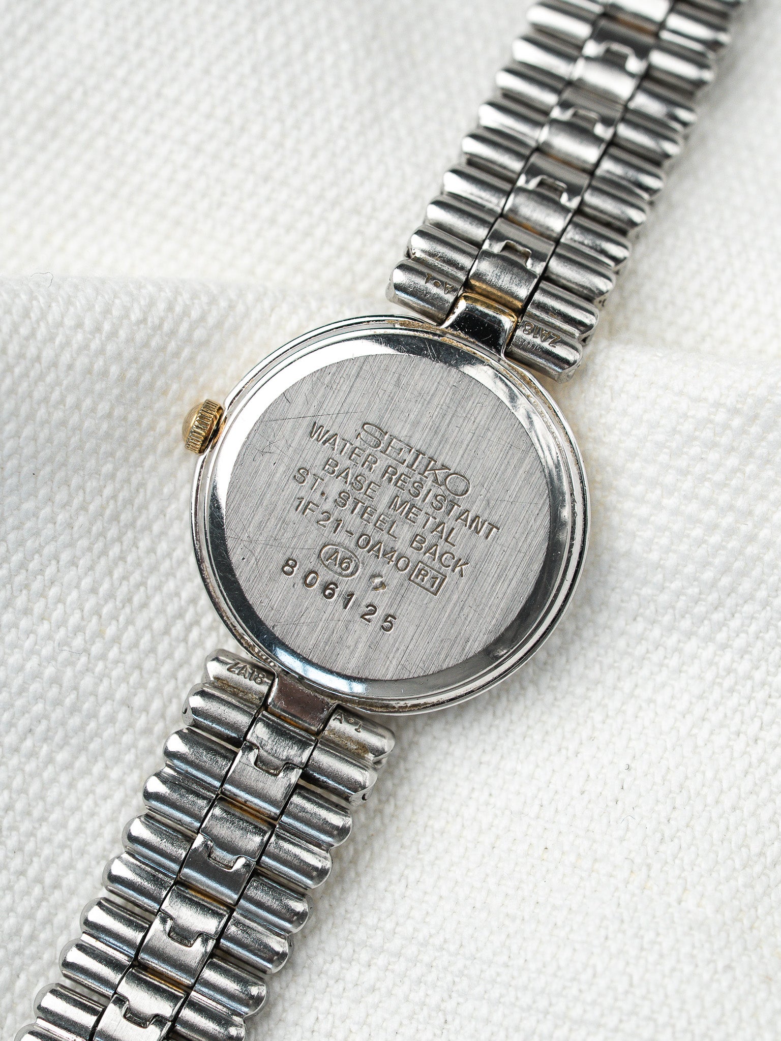 Винтажные часы Seiko Creo двухцветные 1F21 — римские цифры (1998)