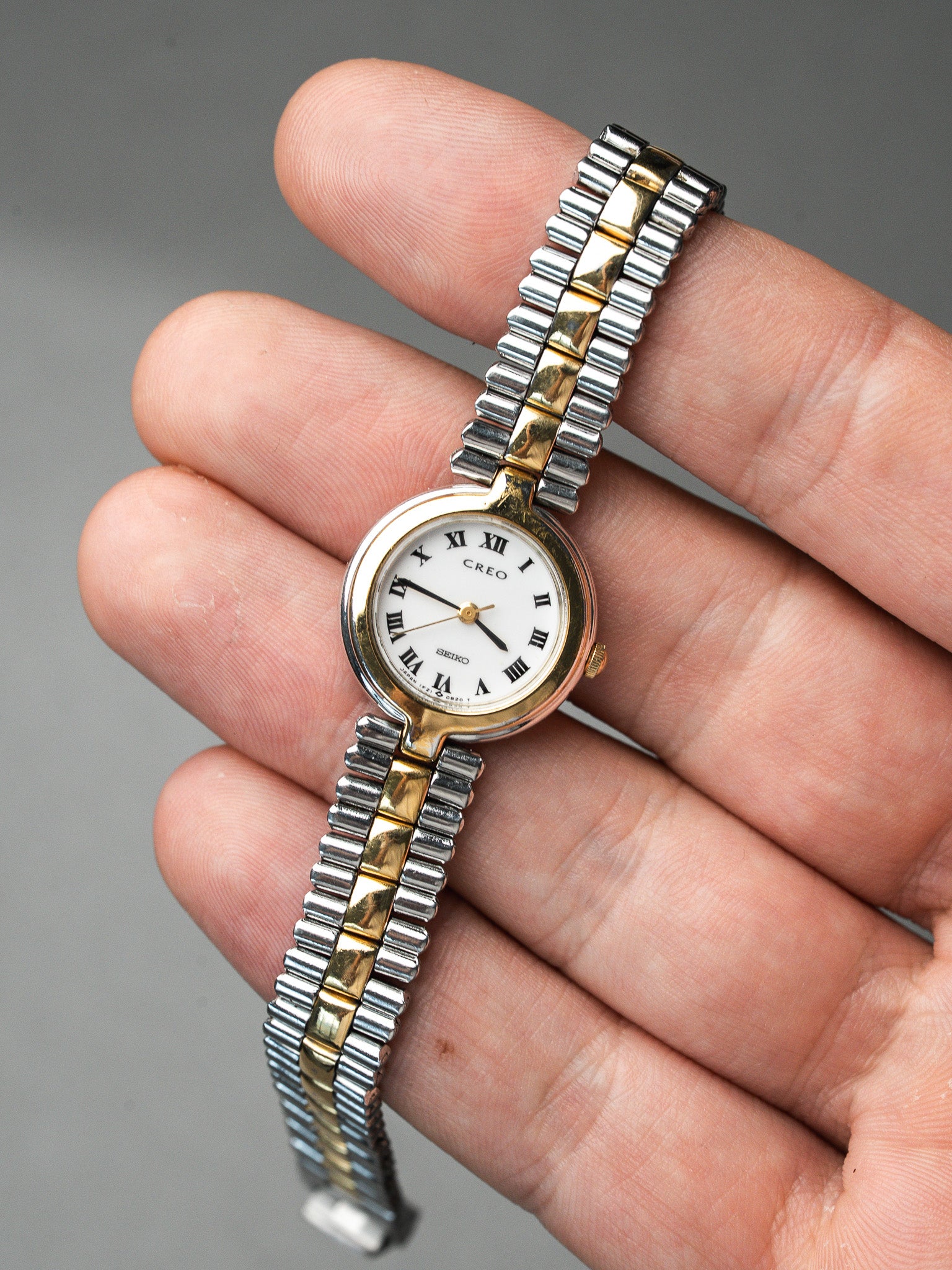 Orologio Seiko Creo Vintage bicolore 1F21 — numeri romani (1998)
