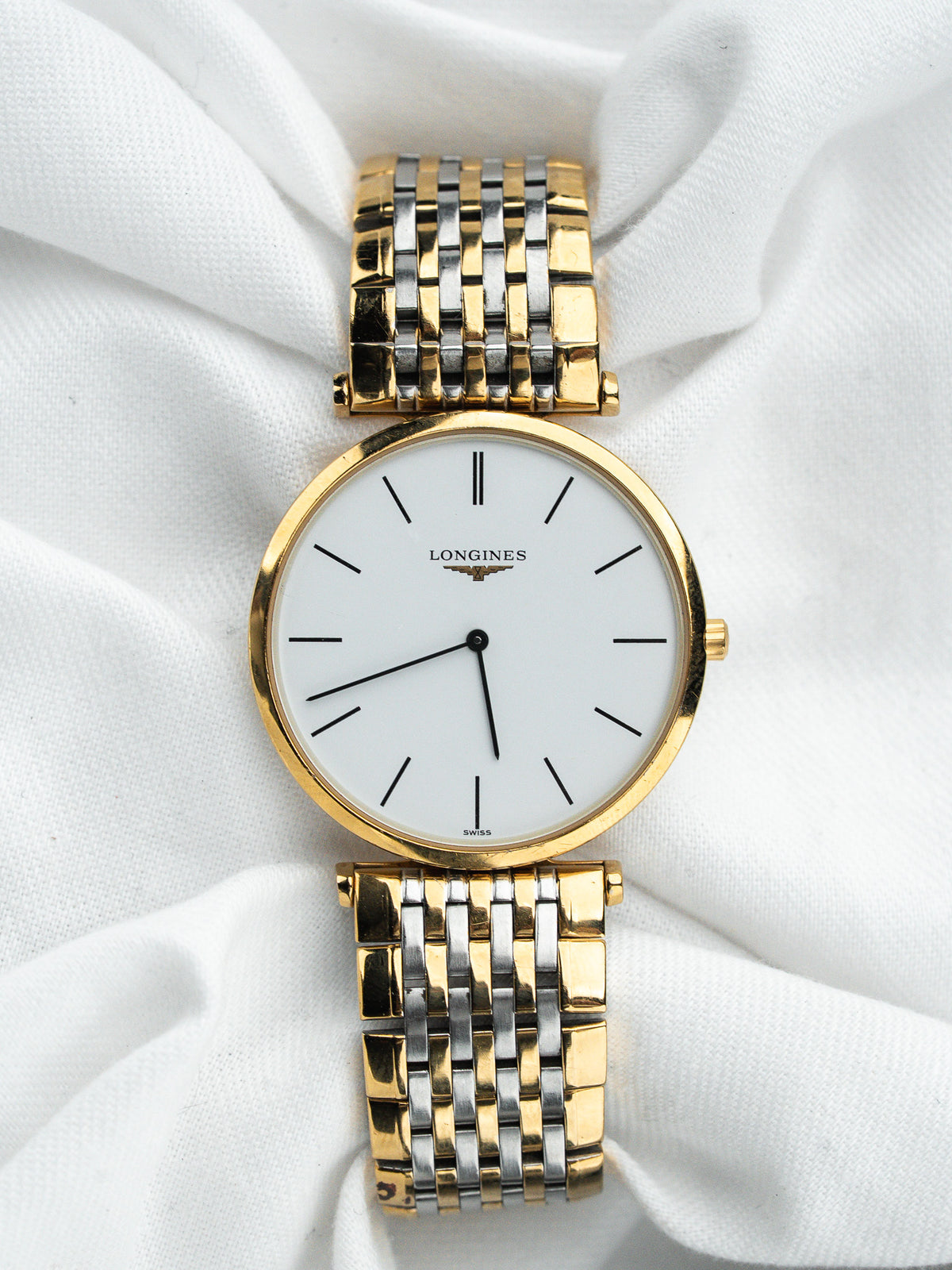 白色表盘,黑色时标和双指针 - Longines La Grande Classique L4.709.2 Watch - Atelier Victor