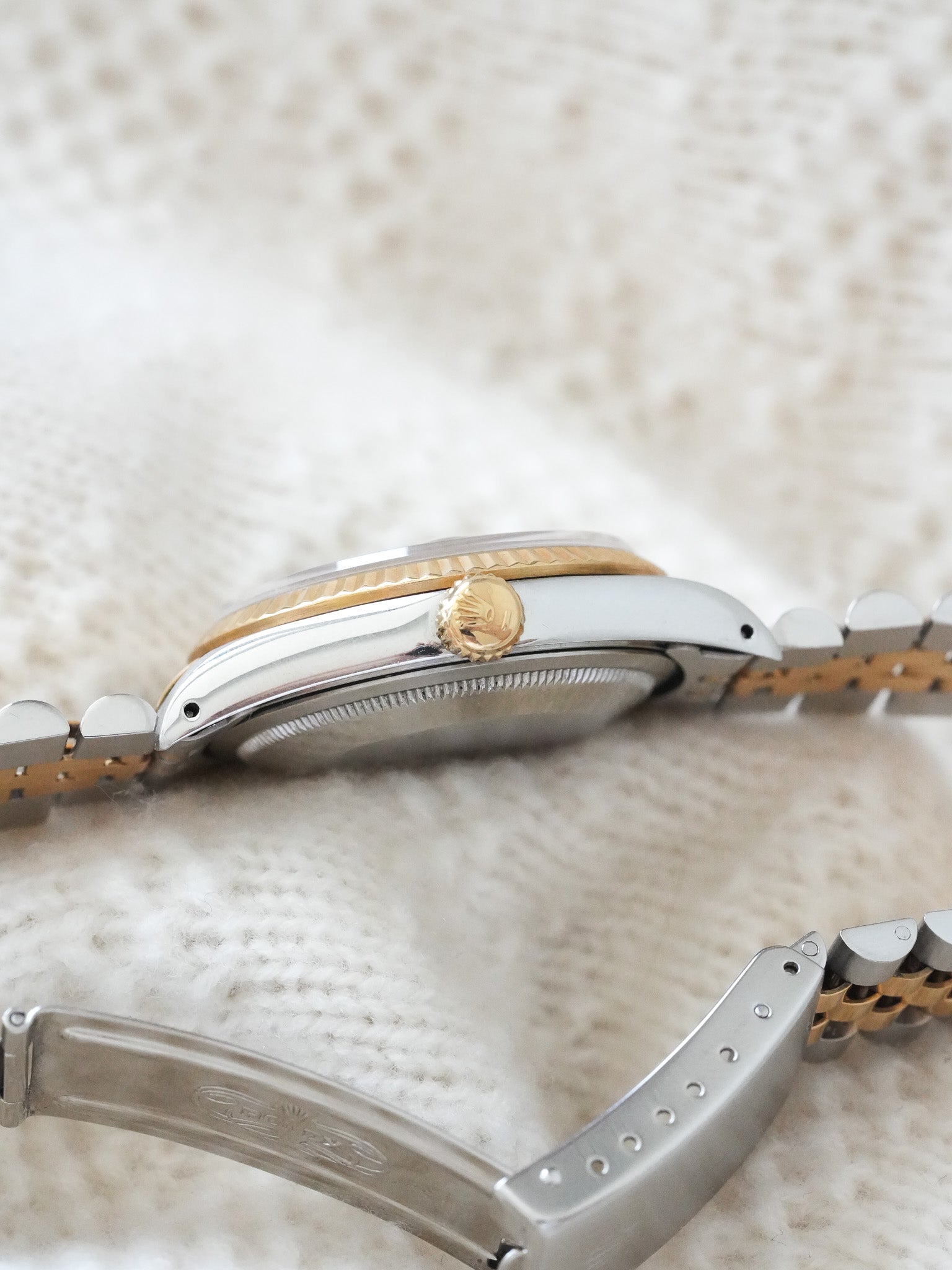 Rolex - Datejust 36 мм 16233 Золото Сталь юбилей Черный циферблат с бриллиантами - 1991