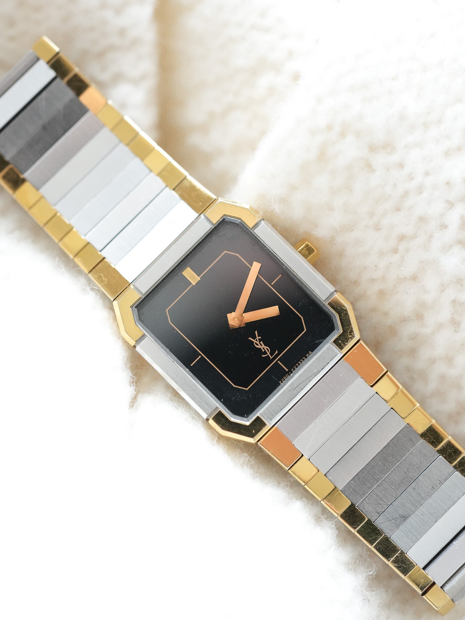 Yves Saint Laurent - YSL vintage Acero chapado en oro - 1980s