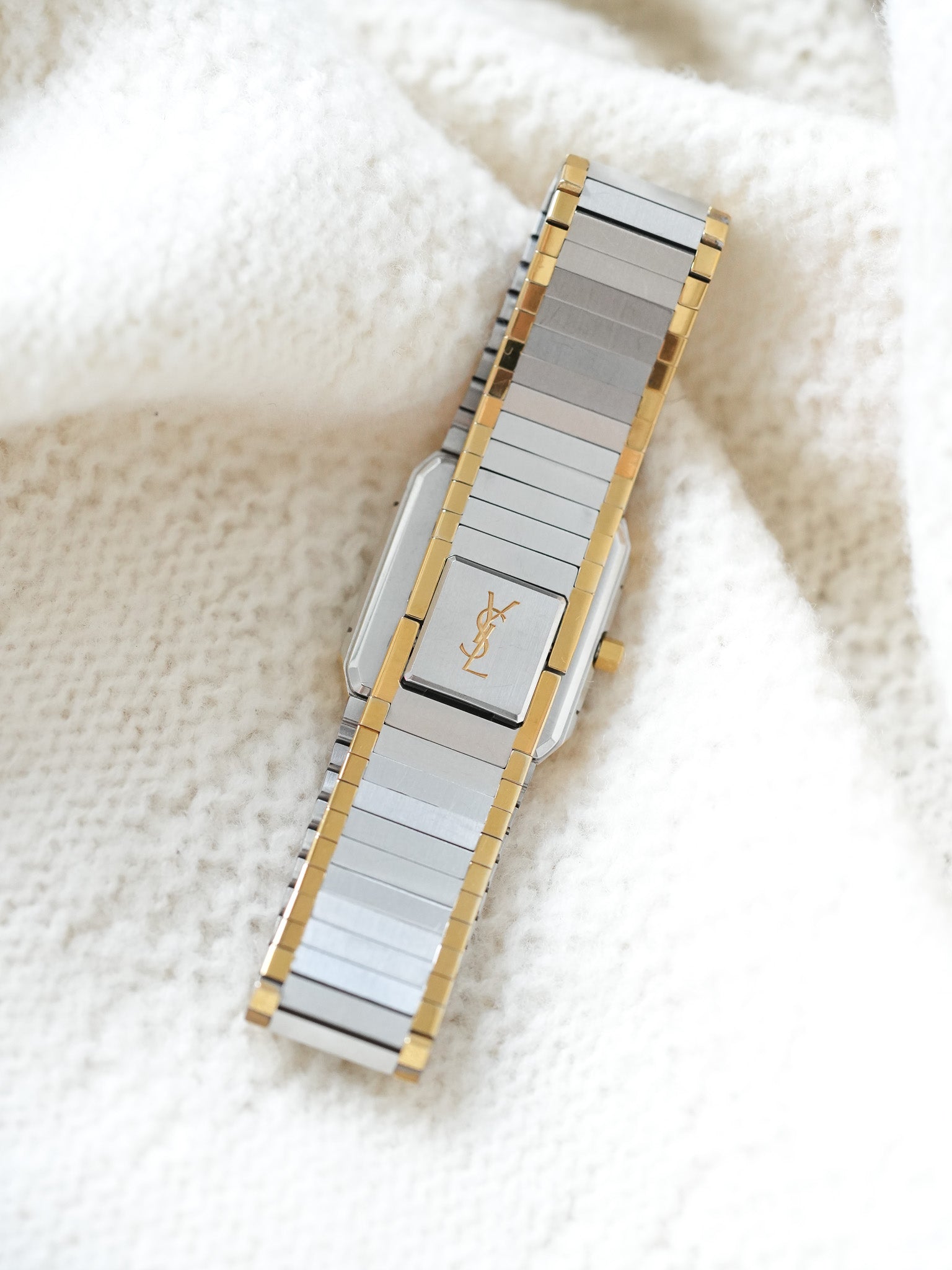 Yves Saint Laurent - YSL vintage Acero chapado en oro - 1980s