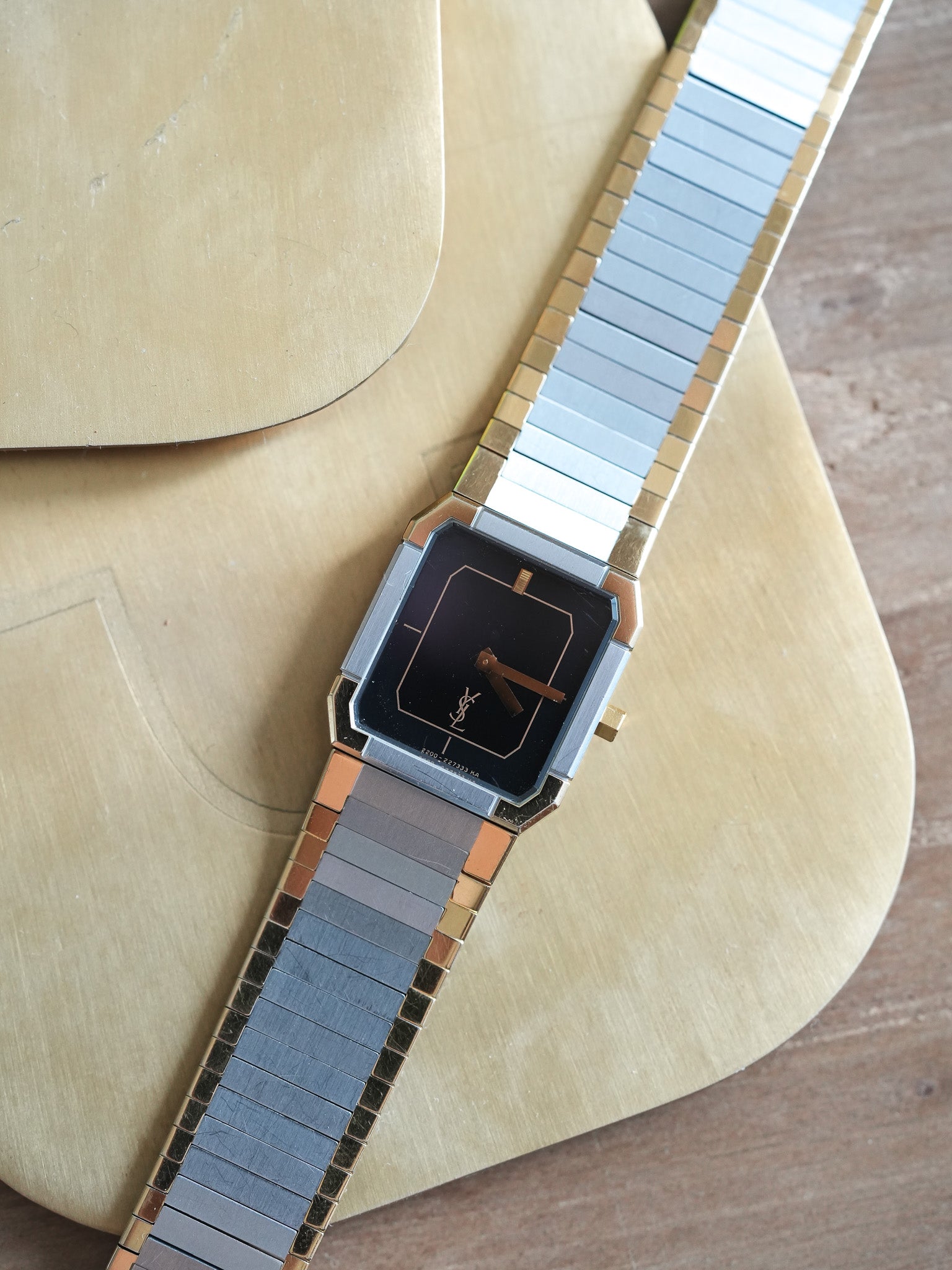 Yves Saint Laurent - YSL vintage Acero chapado en oro - 1980s