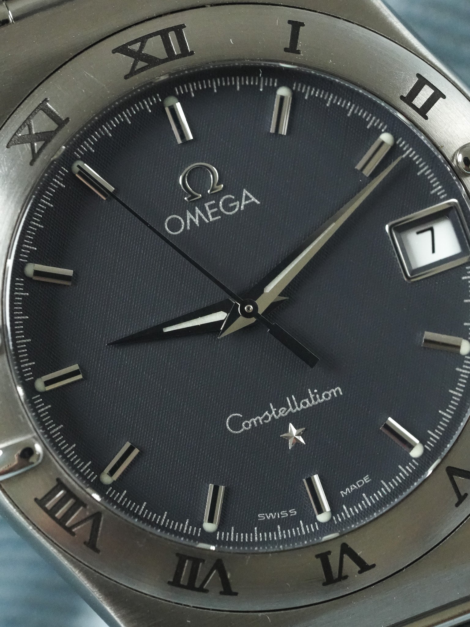 Omega - Constellation Manhattan 1512.40 Acero Esfera Gris Panal - 1998