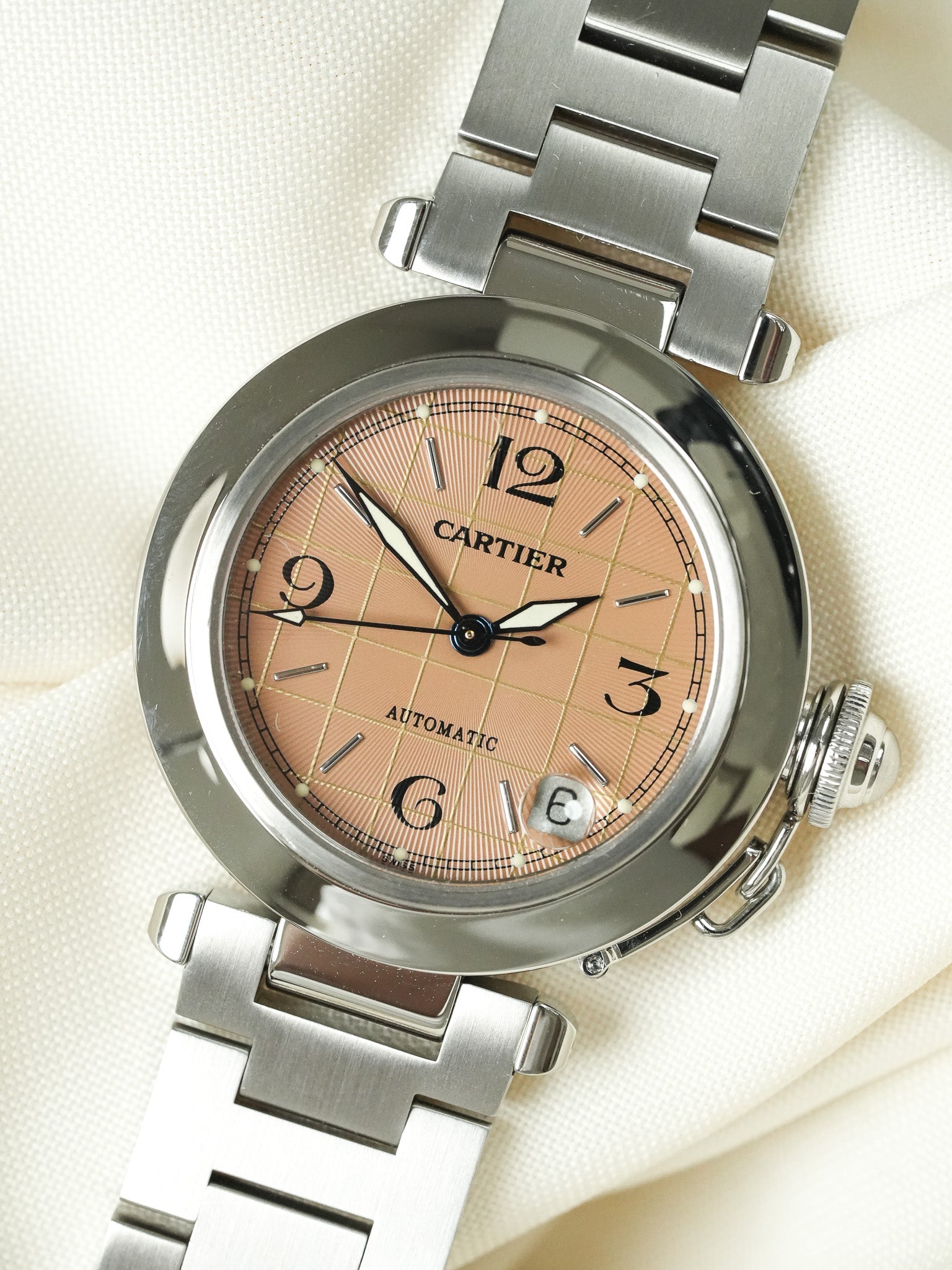 Cartier - Pasha 日期 35mm Cadra Saumon - 2000年代