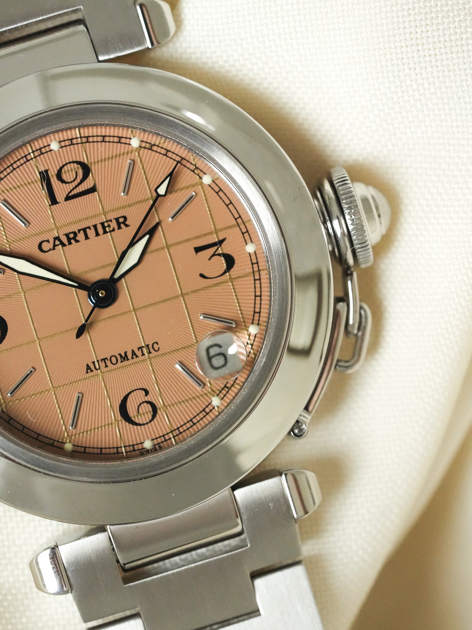 Cartier - Pasha 日期 35mm Cadra Saumon - 2000年代