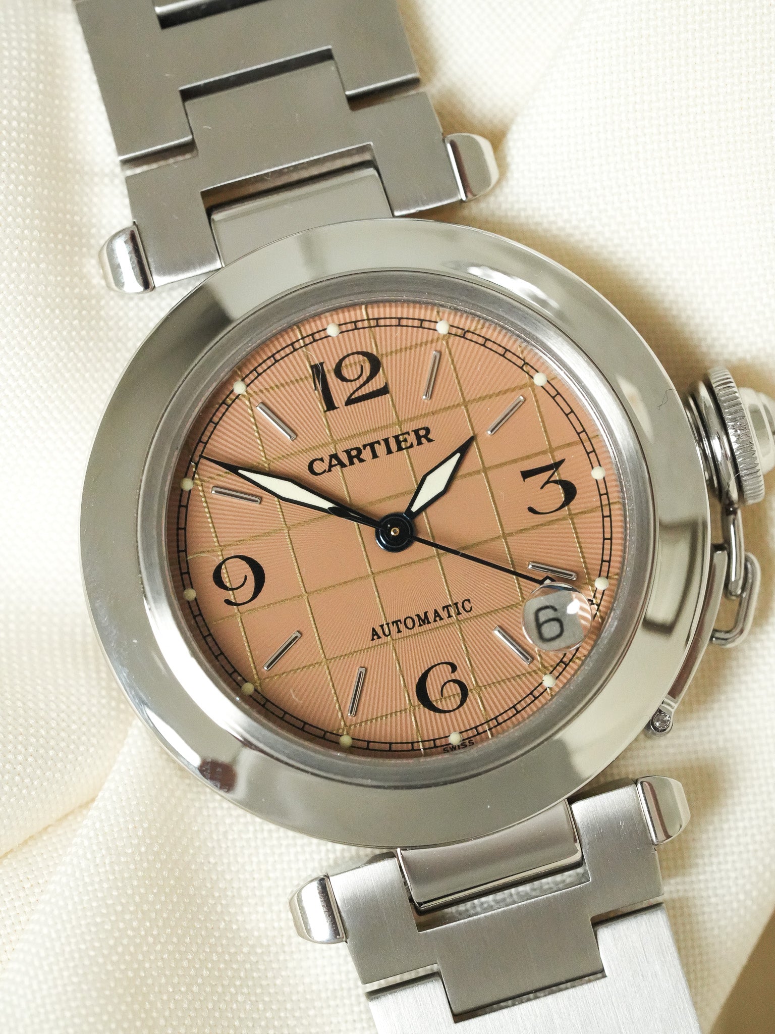Cartier - Pasha 日期 35mm Cadra Saumon - 2000年代