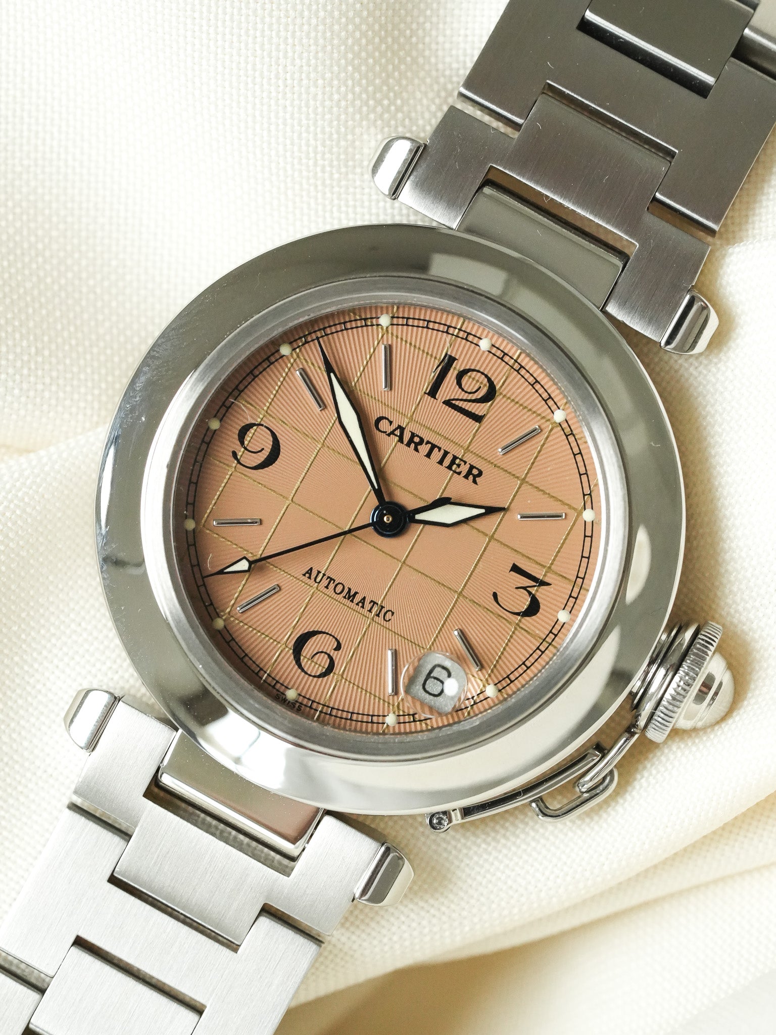 Cartier - Pasha 日期 35mm Cadra Saumon - 2000年代