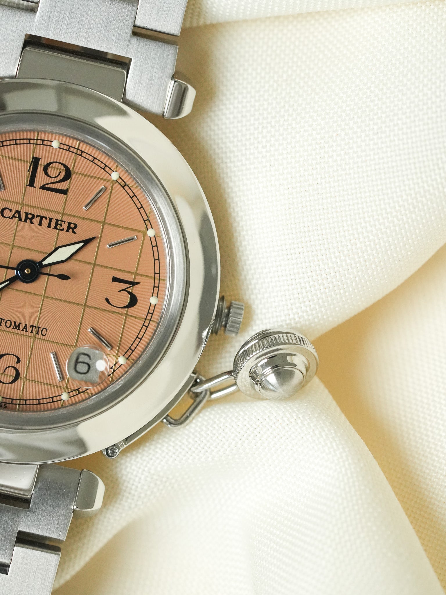 Cartier - Pasha 日期 35mm Cadra Saumon - 2000年代