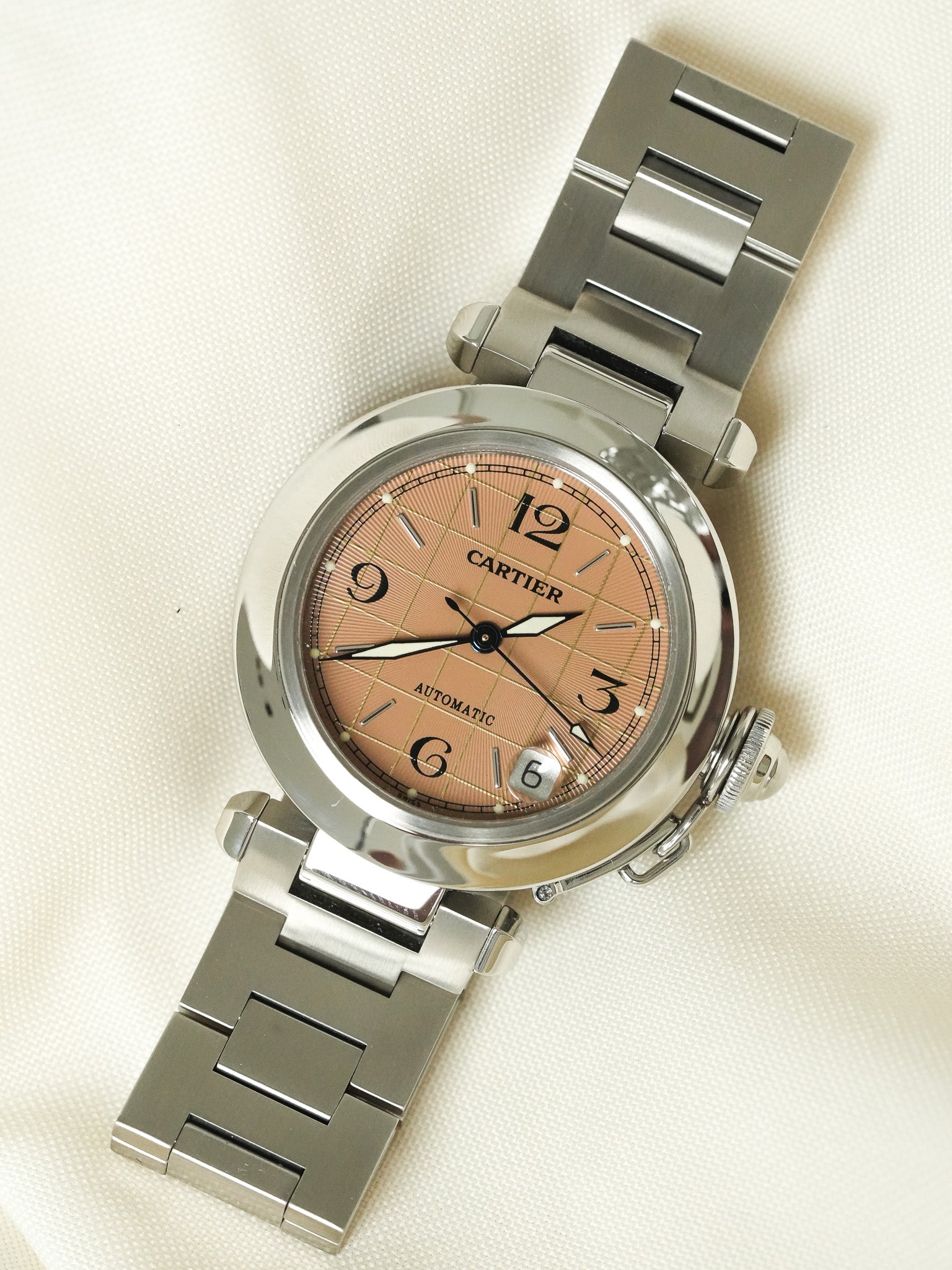 Cartier - Pasha 日期 35mm Cadra Saumon - 2000年代