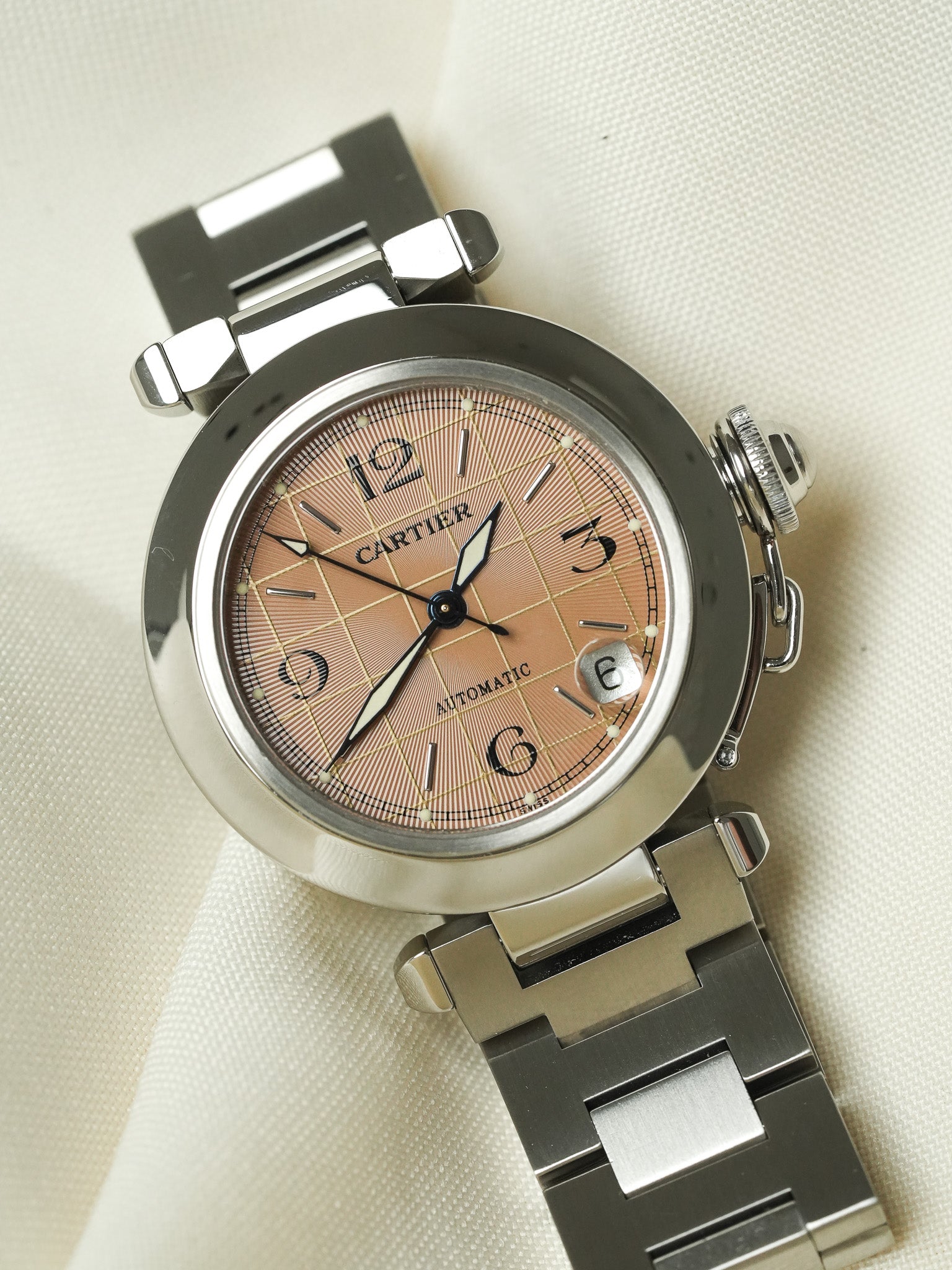 Cartier - Pasha 日期 35mm Cadra Saumon - 2000年代