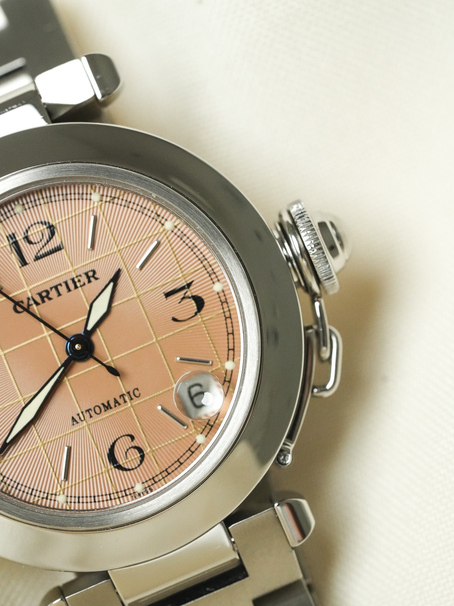 Cartier - Pasha 日期 35mm Cadra Saumon - 2000年代