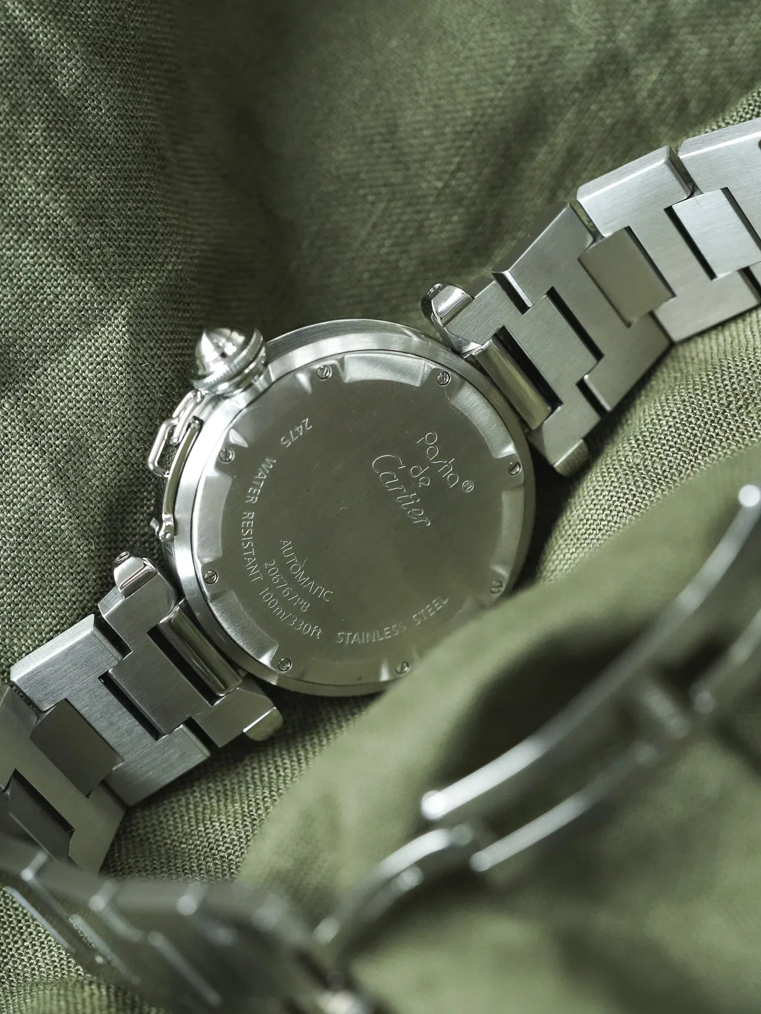 Cartier - Pasha 2475 Grande Date Blanc Acier 35mm - 2000s - Atelier Victor