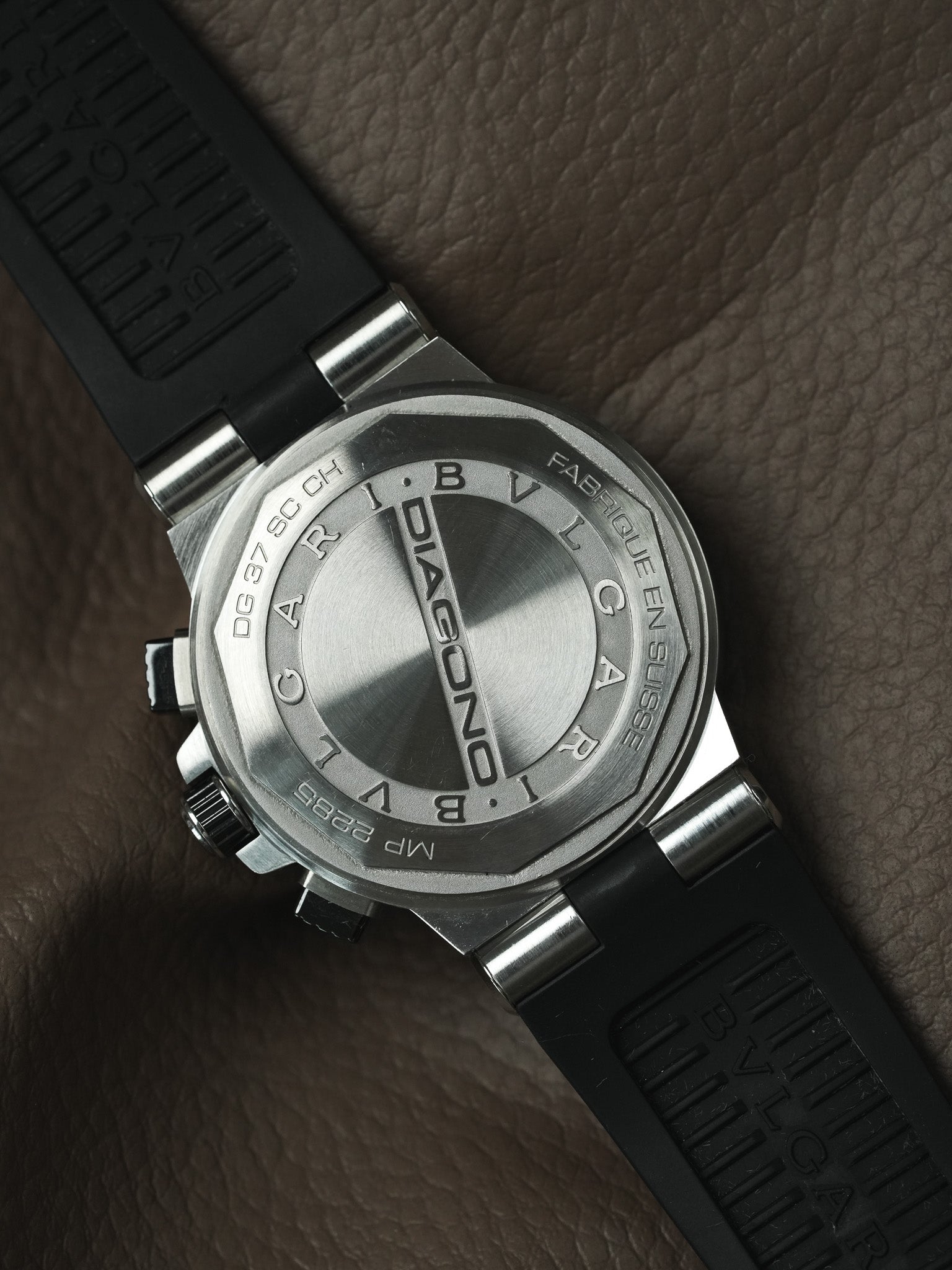 Bvlgari - DG37SCCH Diagono Chronograph Stahl Kautschuk Keramik schwarz - Box & Papiere - 2000er