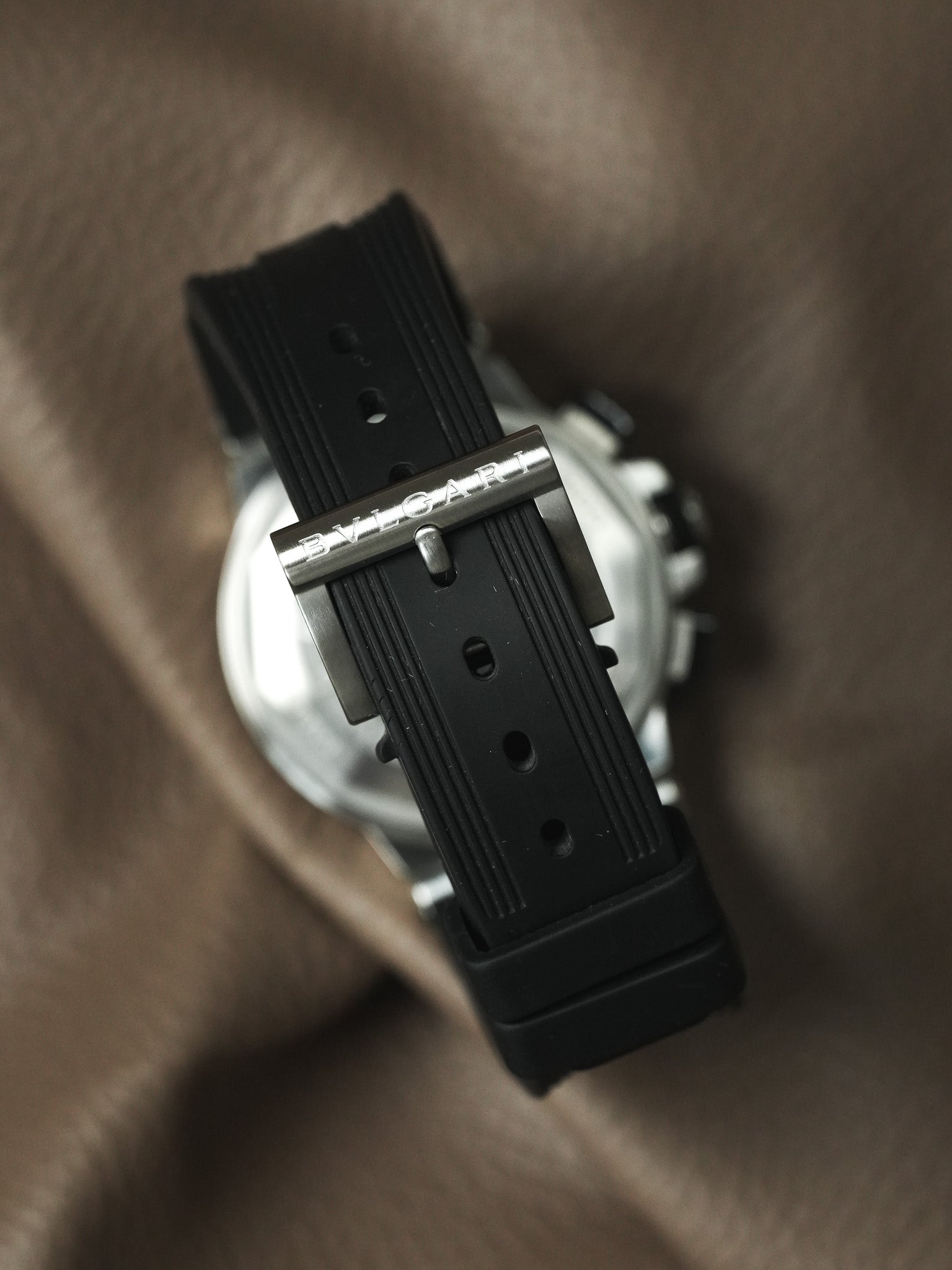 Bvlgari - DG37SCCH Diagono Chronograph Stahl Kautschuk Keramik schwarz - Box & Papiere - 2000er