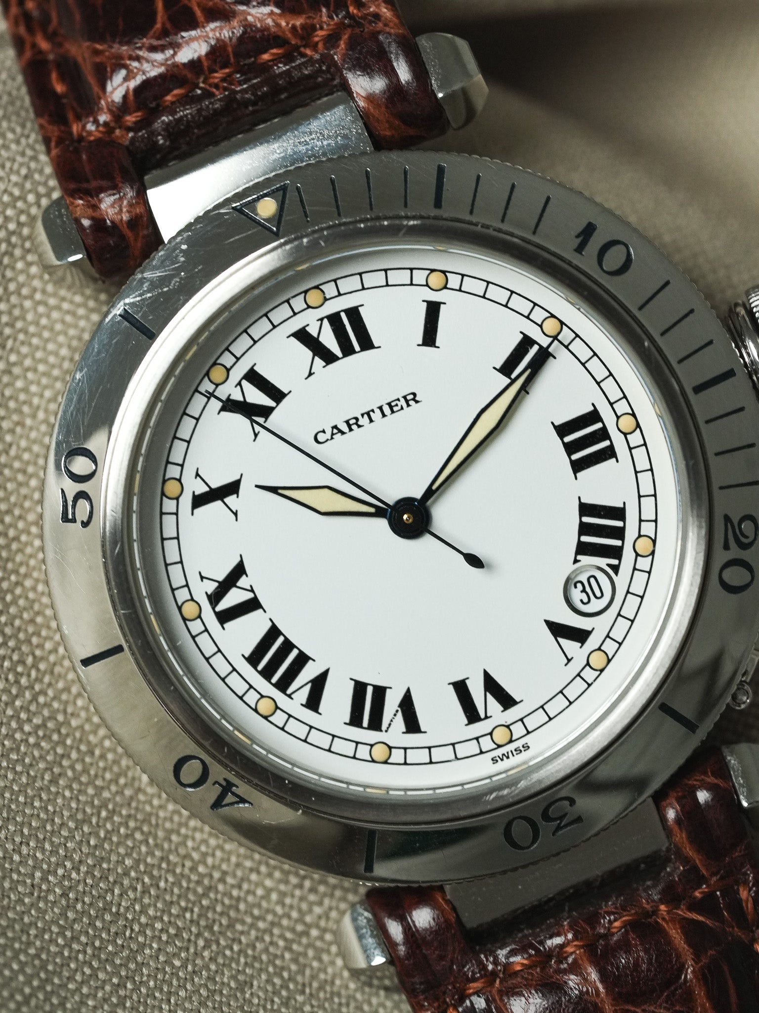 Cartier - Pasha R4020 38mm Cabochon bleu - 2000s