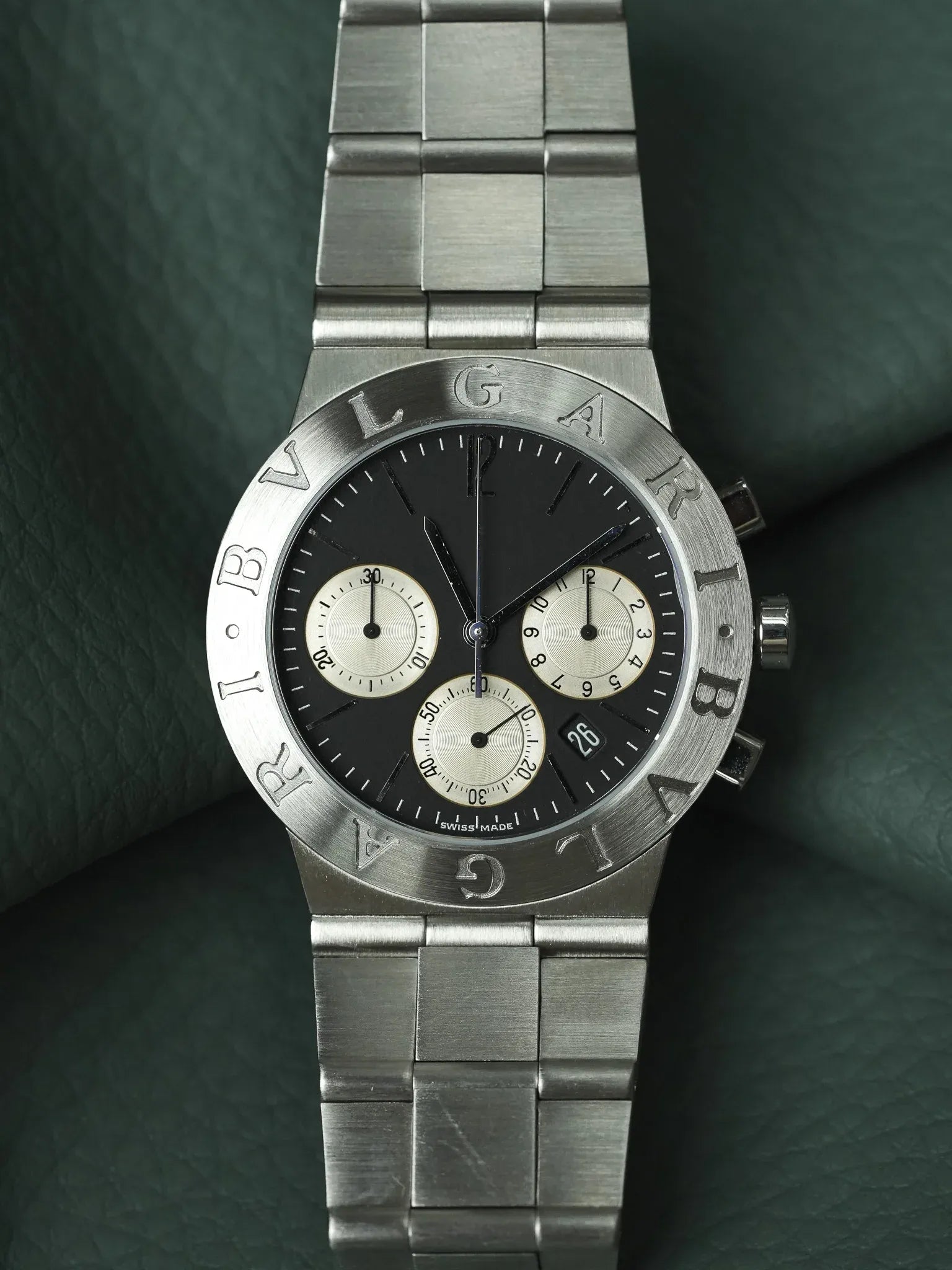 Bvlgari - Diagono Chronograph Stahl Schwarzes Zifferblatt - Papier - 2000er