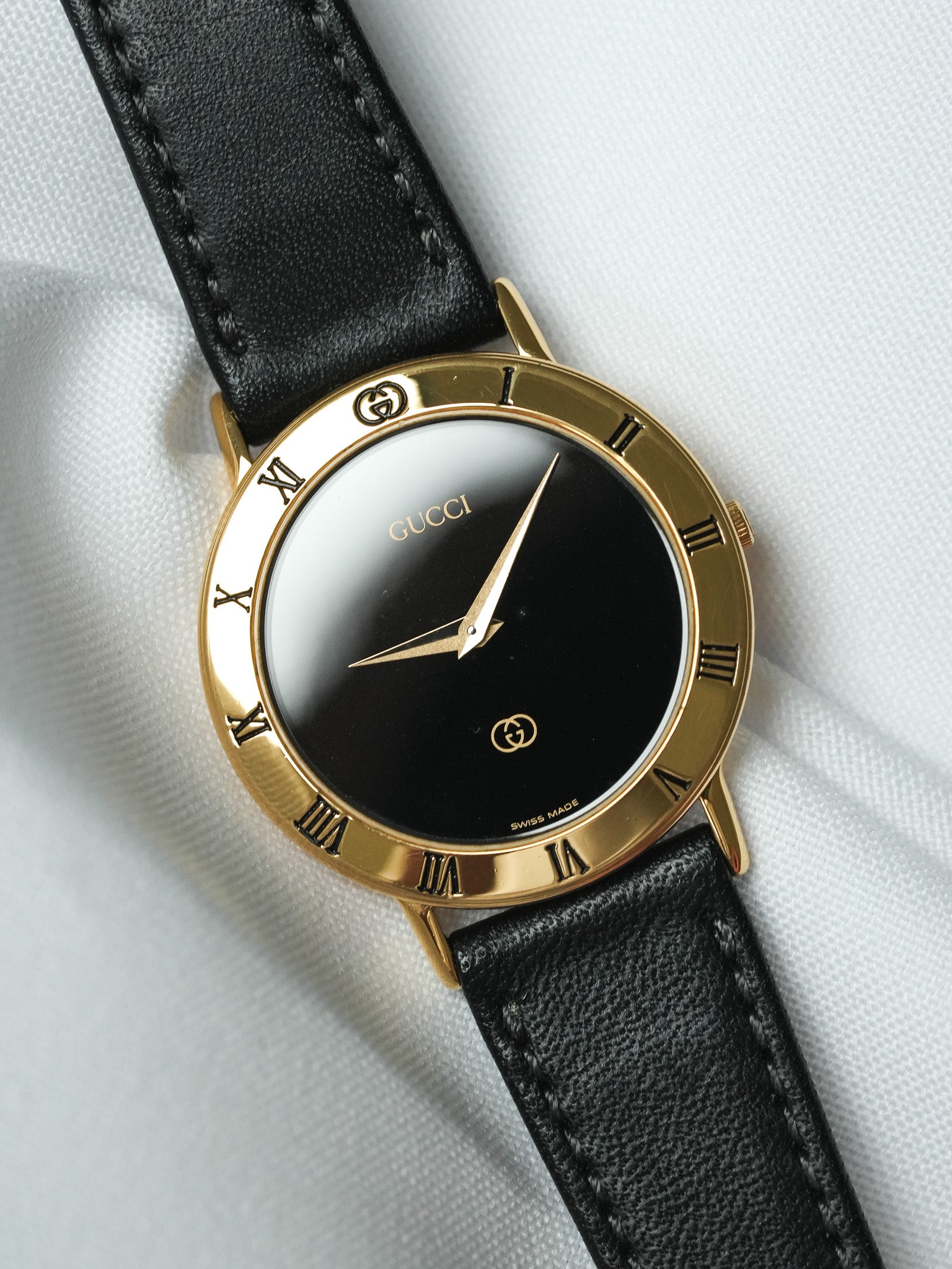 Gucci - Runde Oder Römischer Index Schwarzes Zifferblatt (0005145) - 1990s