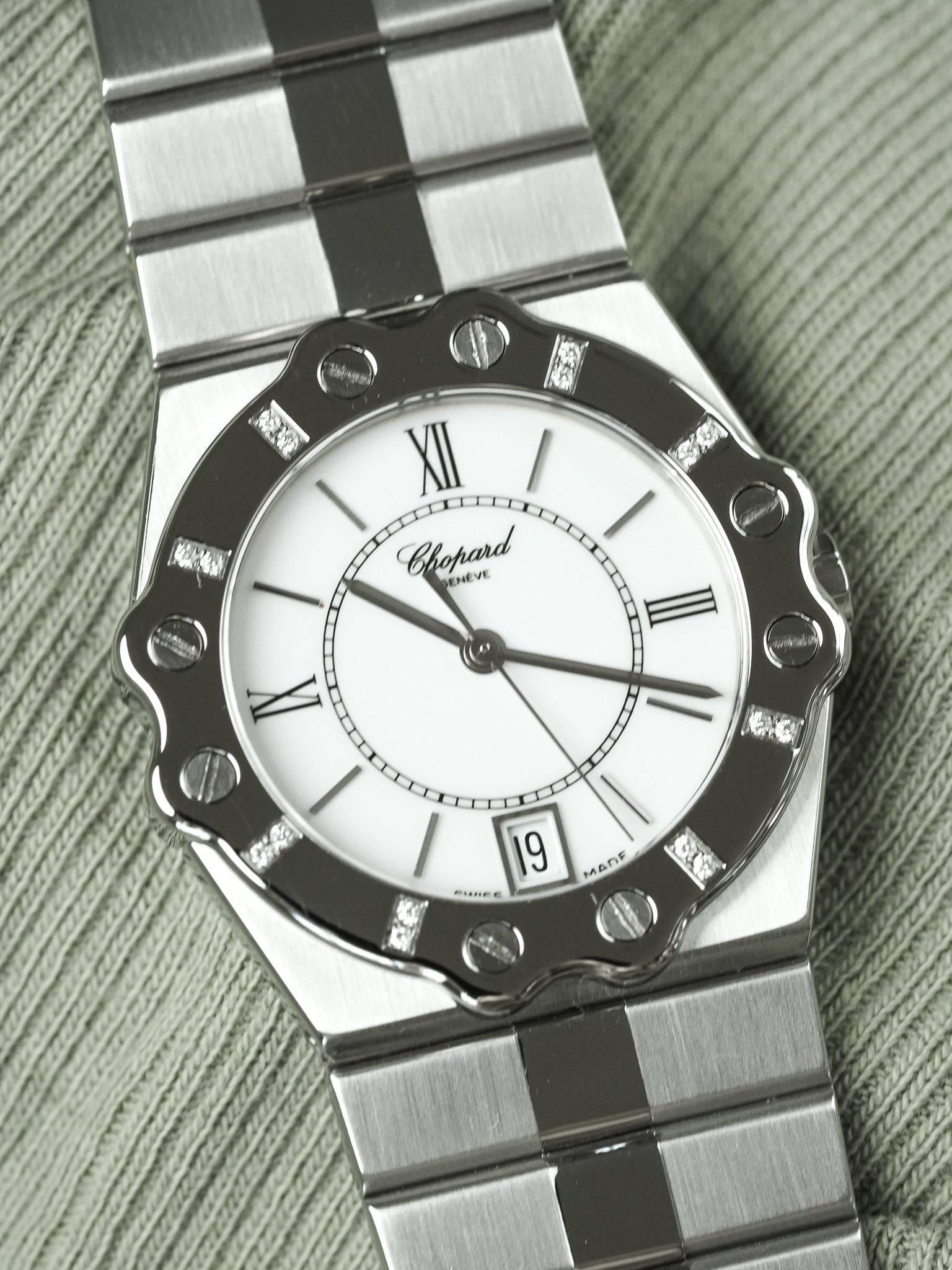 Chopard - St Moritz 8023 LUC Stahl Diamanten 32mm - 1990s