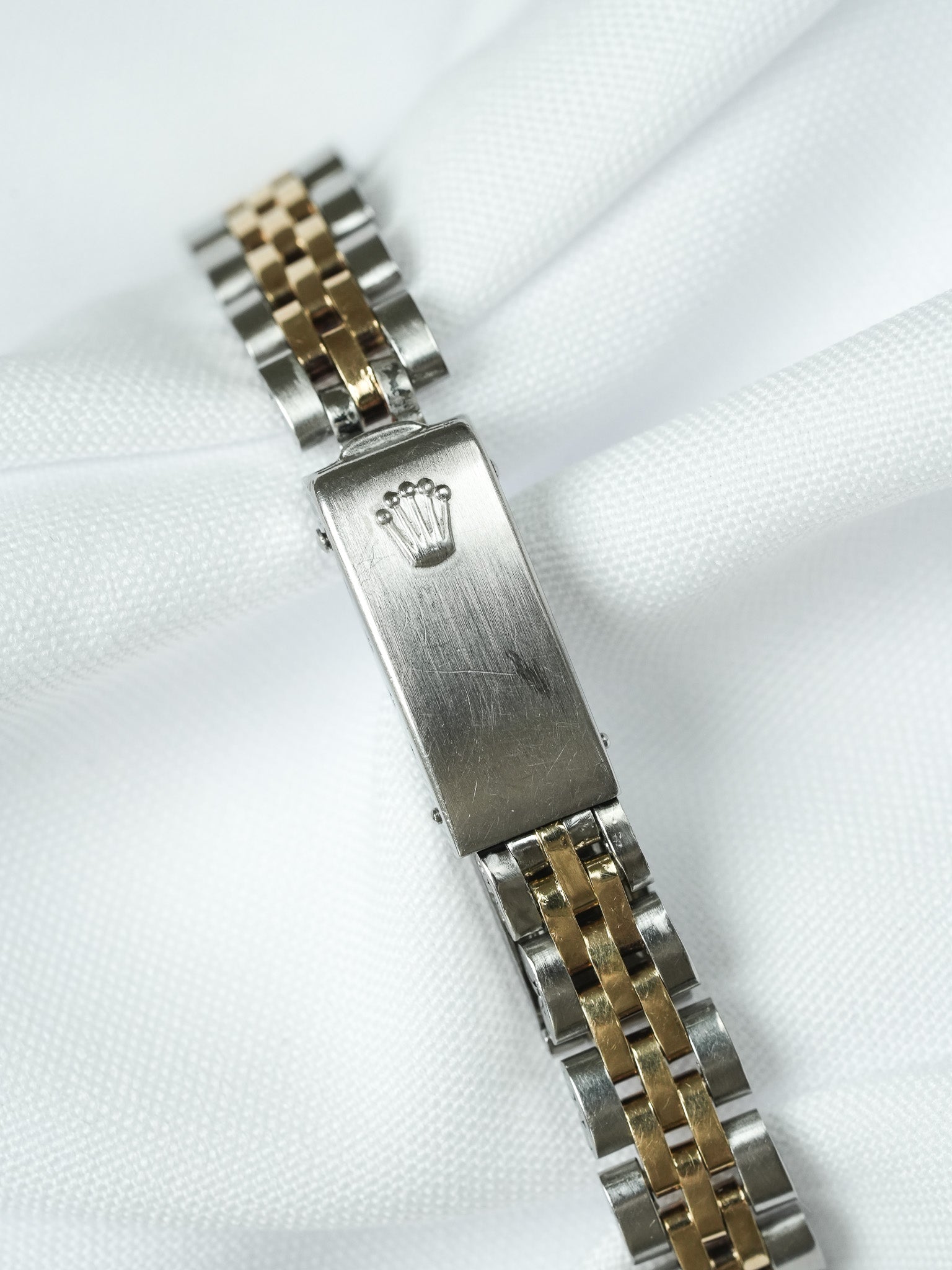 Rolex - Oyster Perpetual 26mm 6917 Gold Stahl Jubiläum Zifferblatt Gold Geriffelte Lünette - 1973