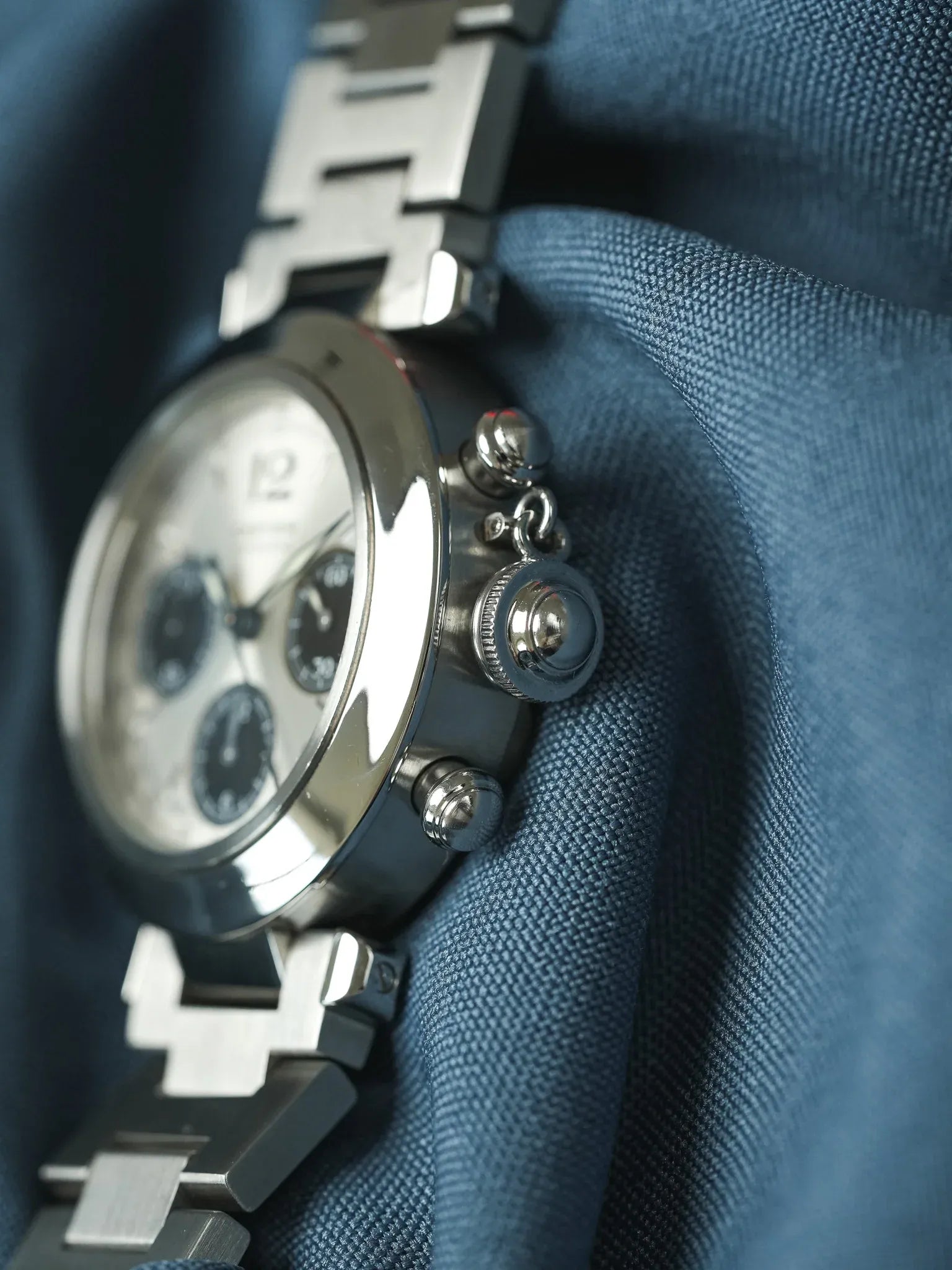 Cartier - Pasha 2412 Chronographe Panda Noir Acier - Papier - 2005 - Atelier Victor